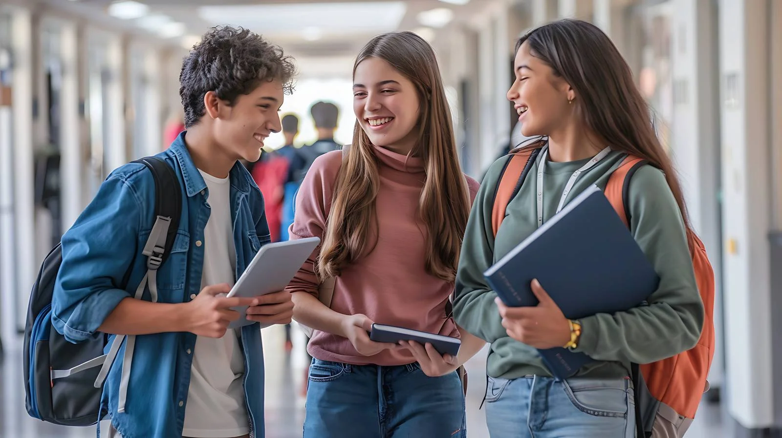 Students Discussing, Laptop and Book — free download from Dotvec