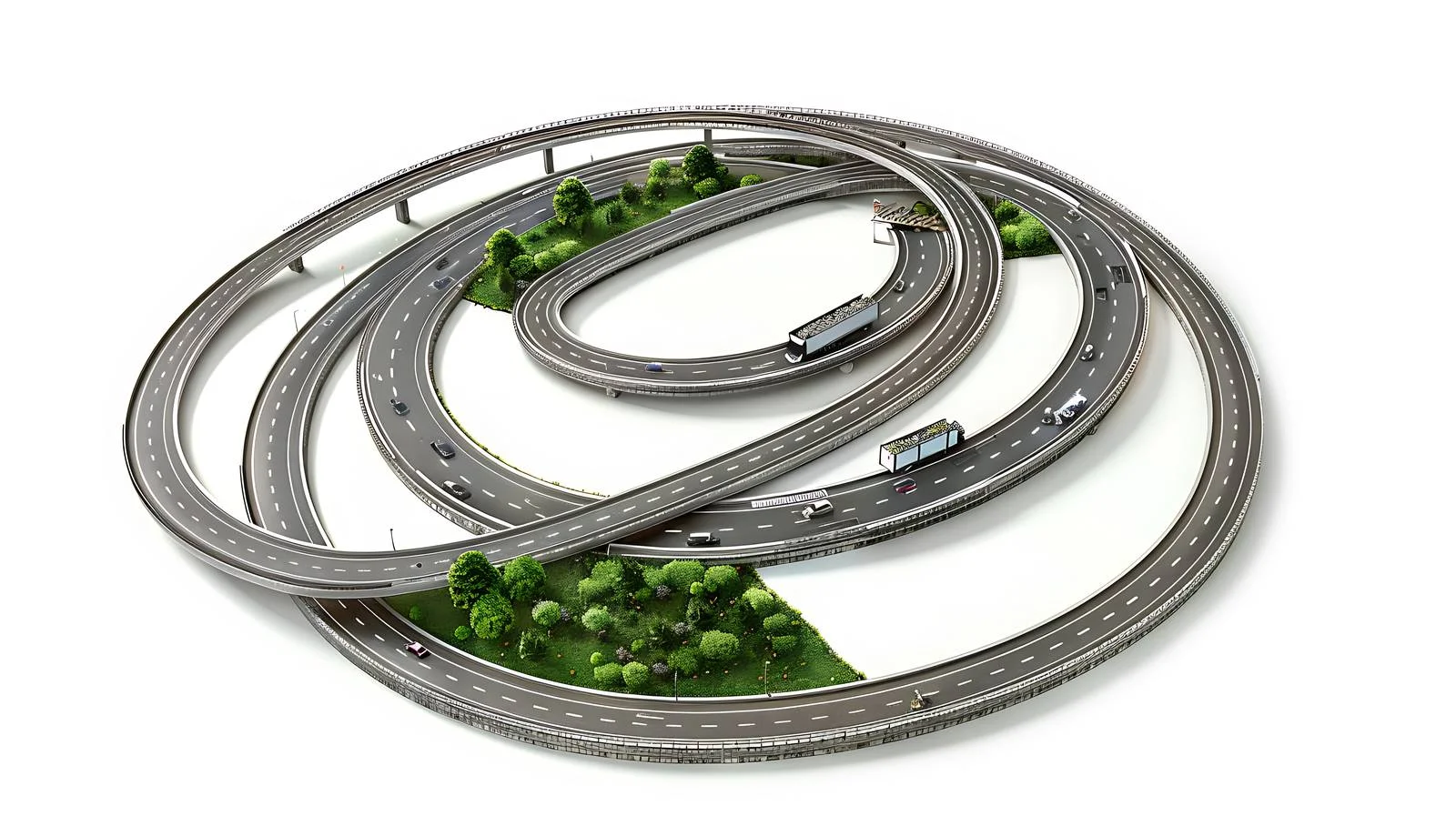 Aerial Expressway on White Background — free download from Dotvec