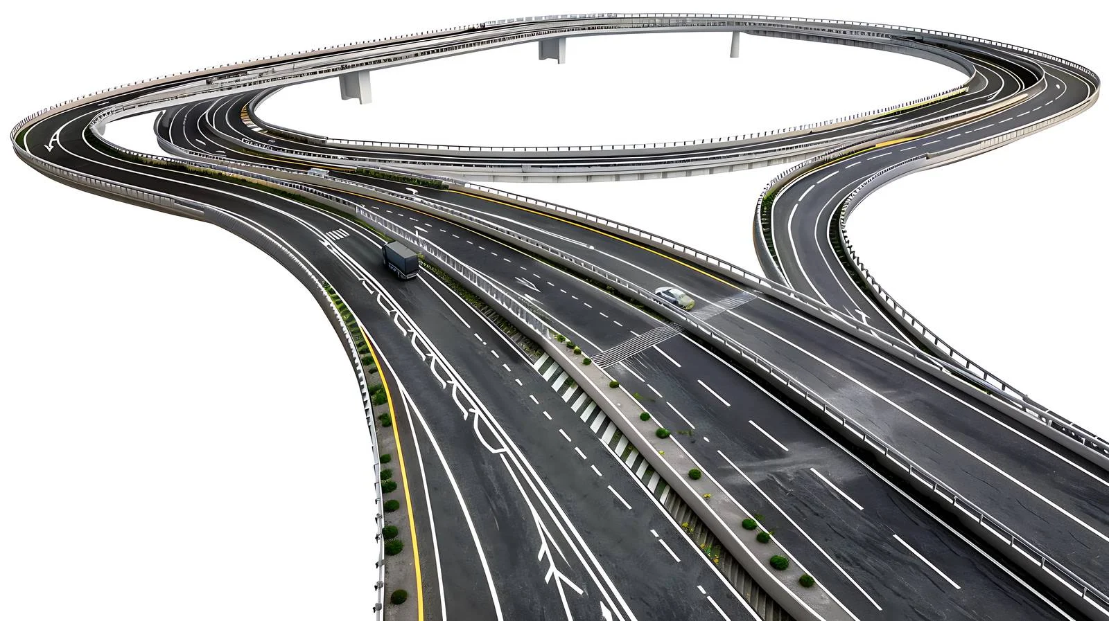Aerial Highway on White Background — free download from Dotvec