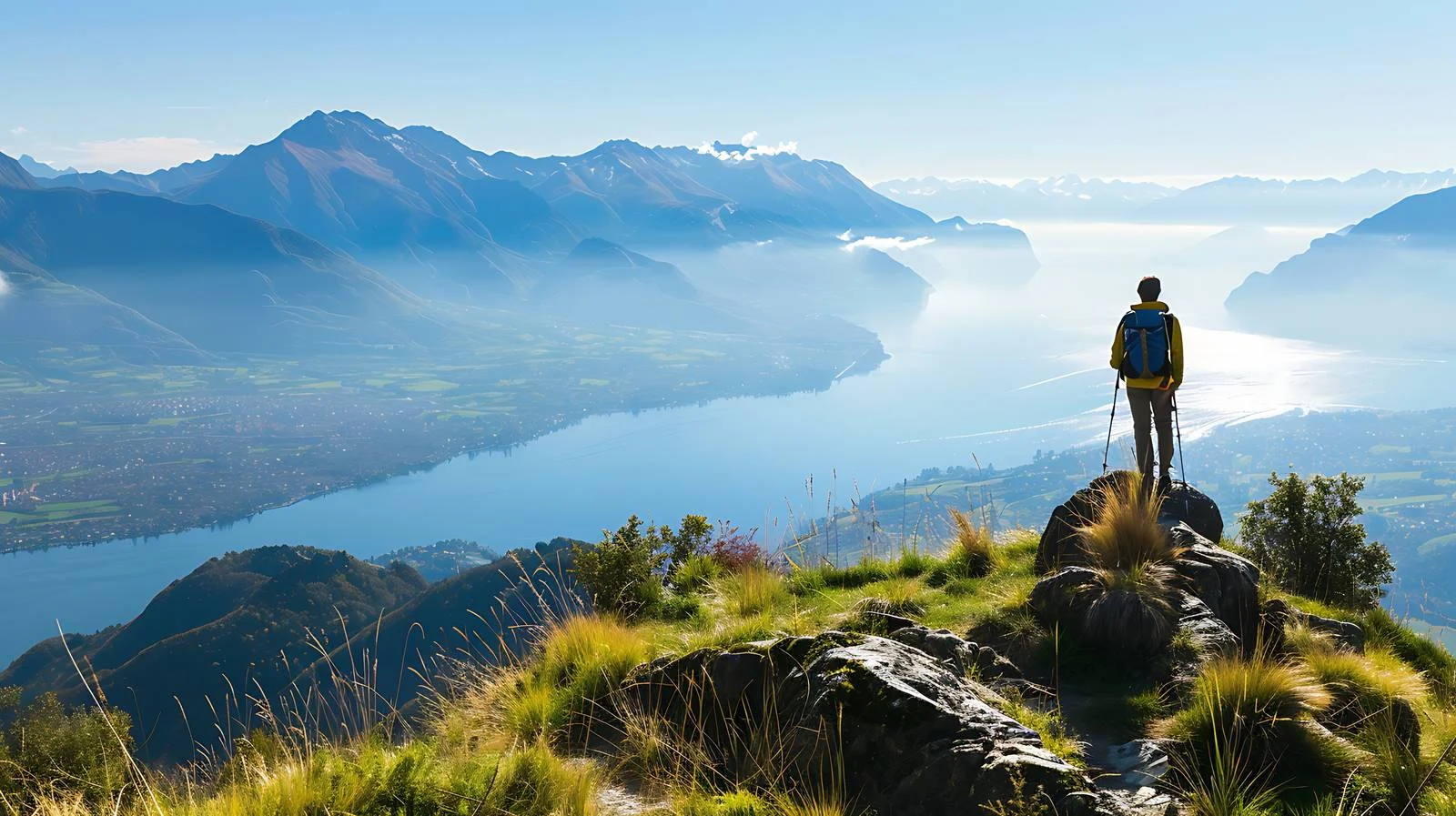 Scenic Hiker Cimetta Mountain View — free download from Dotvec