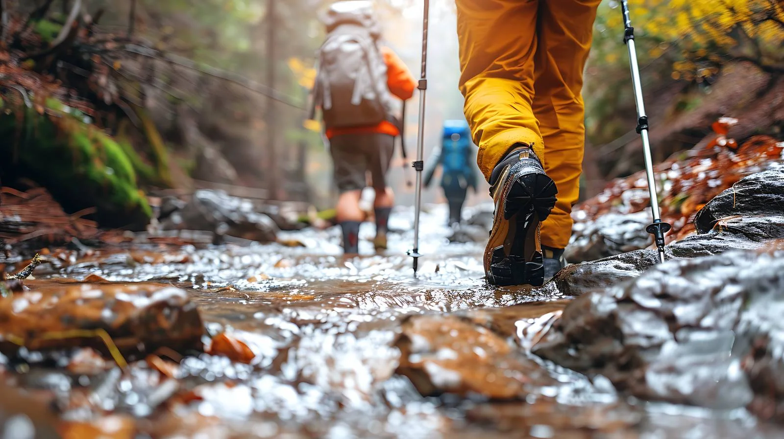 Hiking with Trekking Poles Image — free download from Dotvec