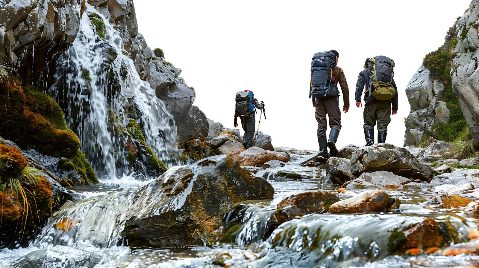 Exploring Mountain Stream on Rocks — free download from Dotvec