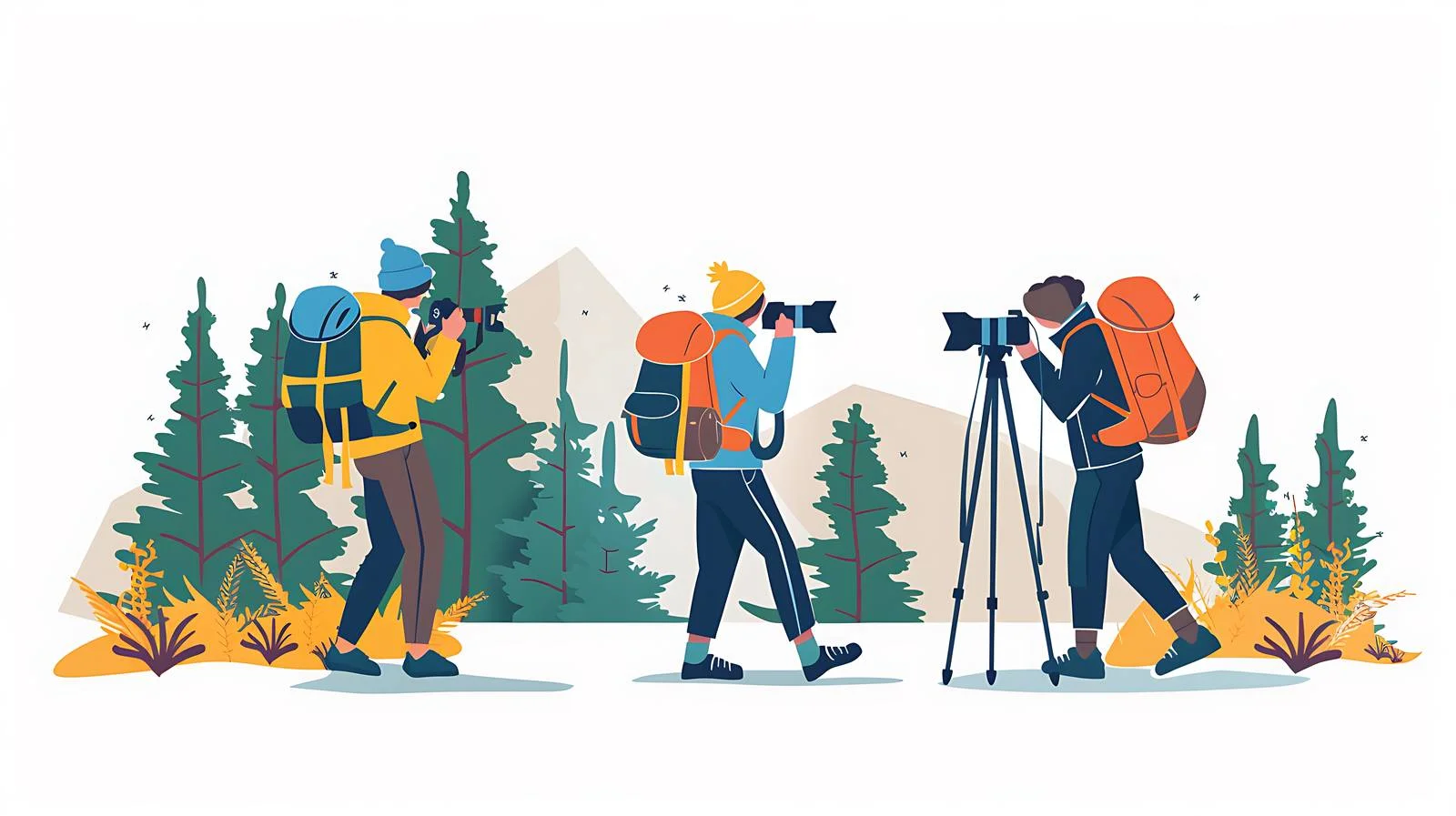 Adventure Hikers Capturing Landscape with Camera — free download from Dotvec