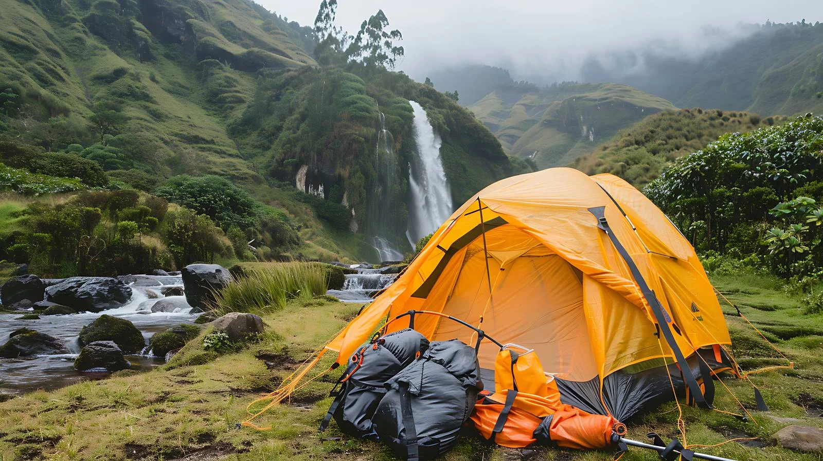 Hiking Essentials on Nature Ground — free download from Dotvec