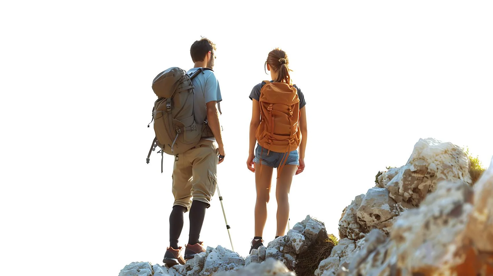 Serene Hiking Couple in Nature – free admiring image from Dotvec