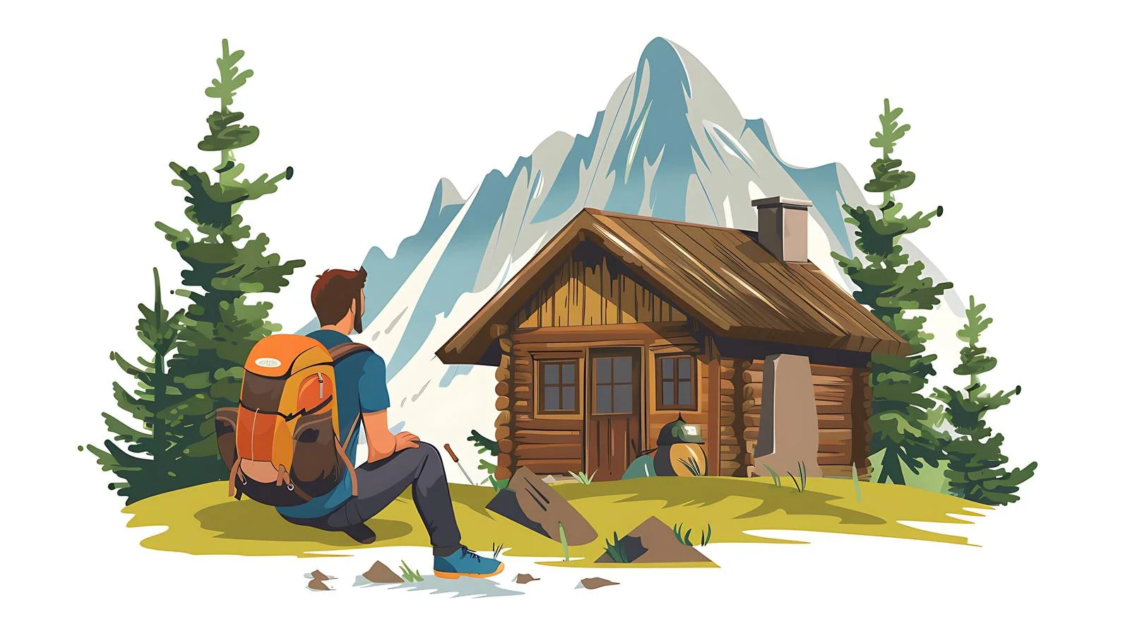 Alpine Retreat Couple Admiring Scenery — free download from Dotvec
