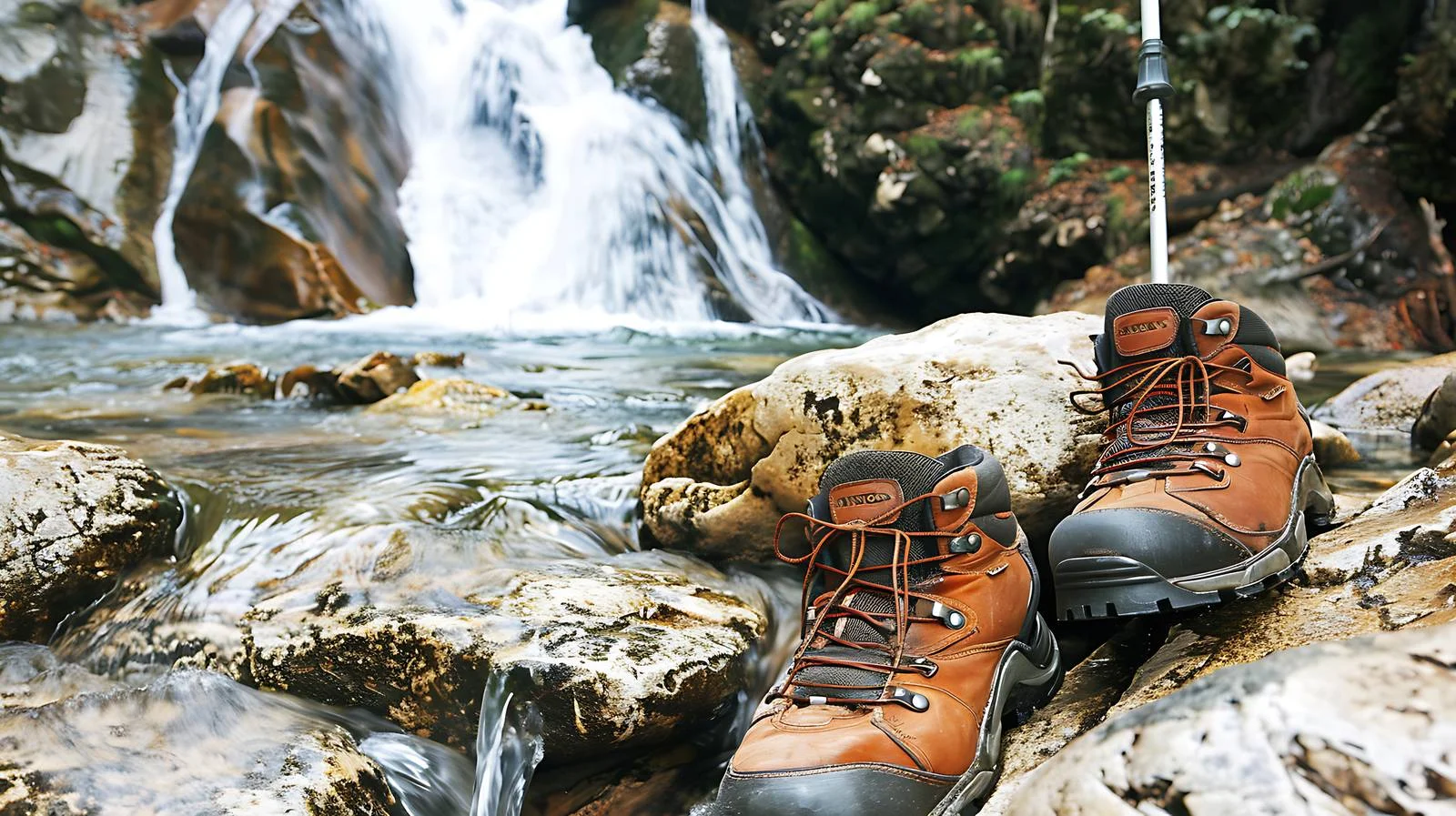 Outdoor Hiking Gear on Rocky Terrain — free download from Dotvec