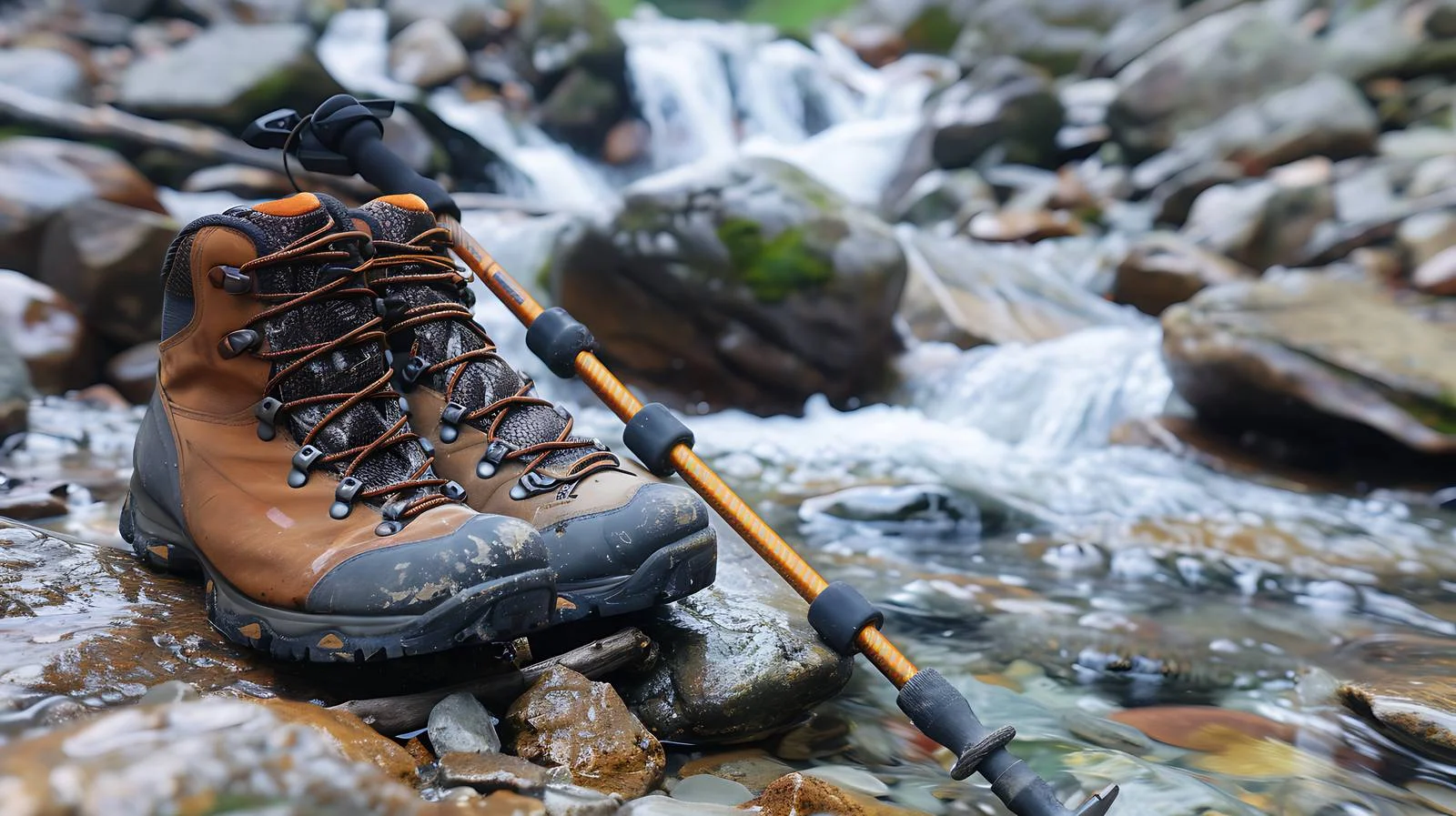 Outdoor Hiking Gear on Rocky Terrain — free download from Dotvec