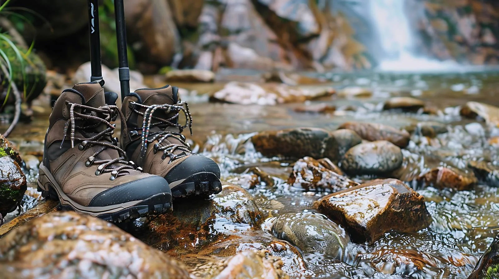 Outdoor Hiking Gear on Rocky Terrain — free download from Dotvec