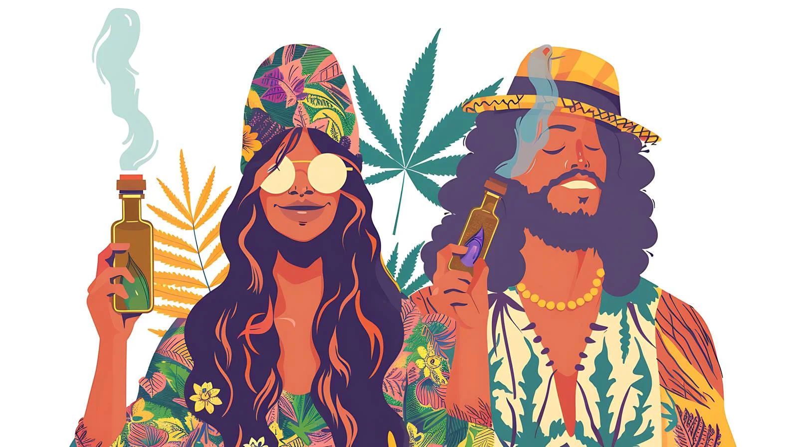 Bohemian Couple Smoking Medicinal Marijuana — free download from Dotvec