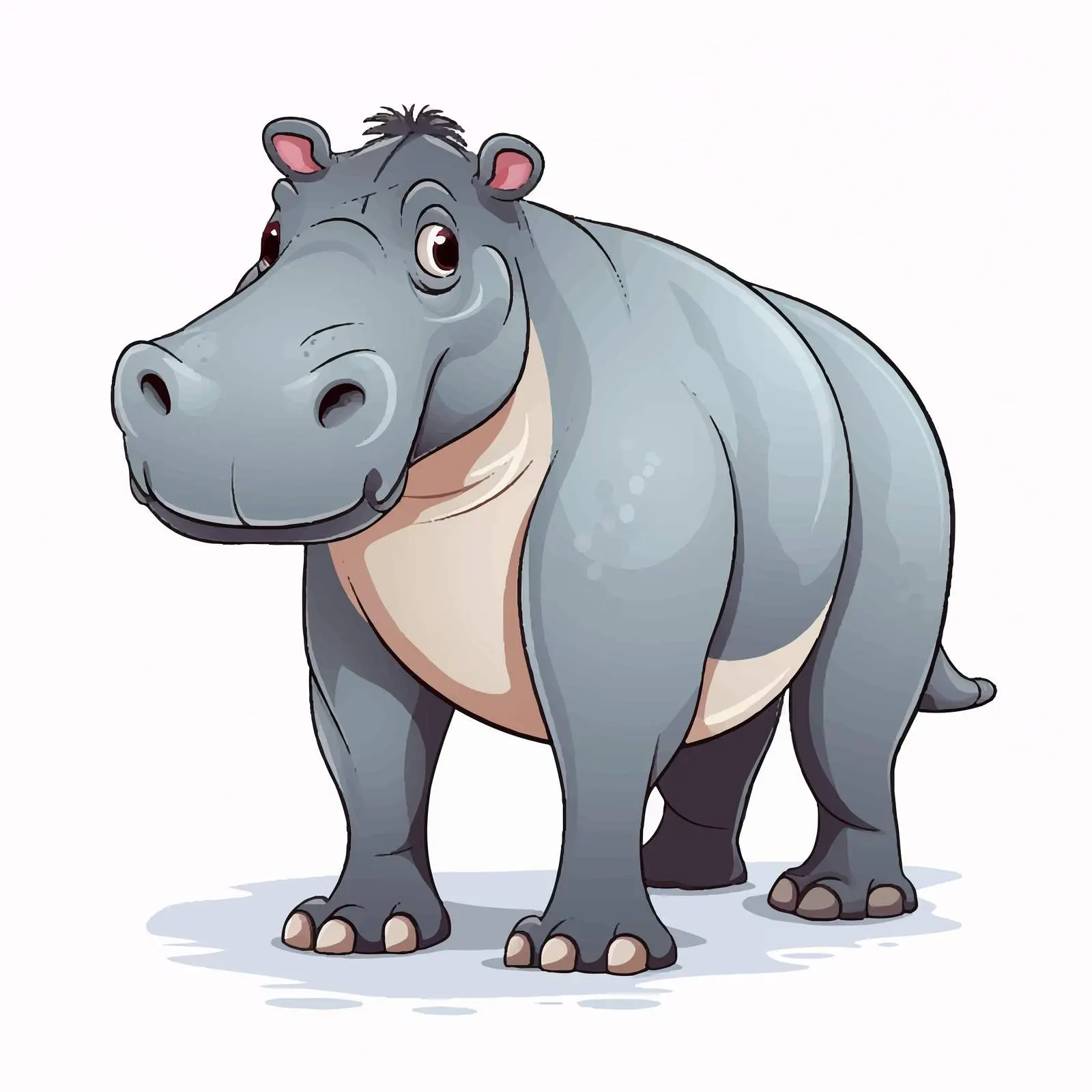 Hippopotamus Vector Illustration on White Background — free download from Dotvec