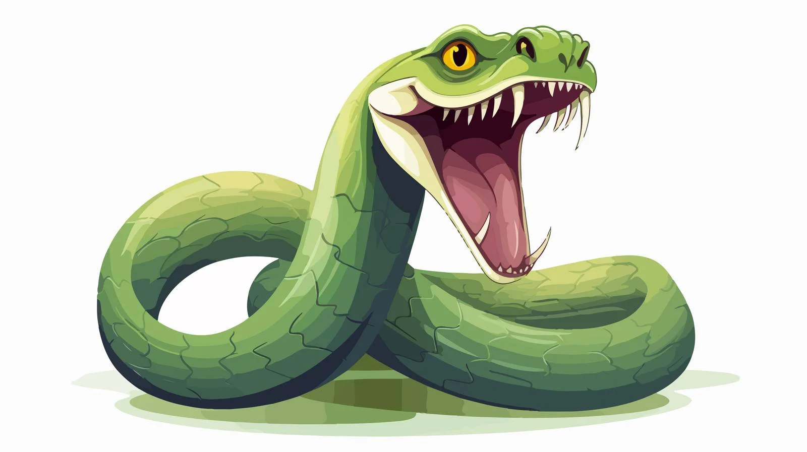 Hissing Snake Cartoon Illustration — free download from Dotvec