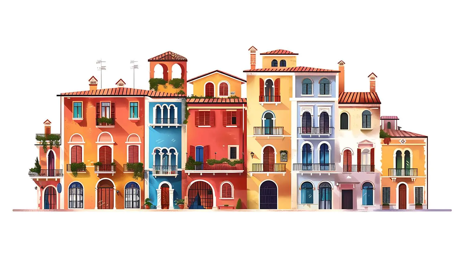 Historic Traditional Italian Architecture in Europe – free worn image from Dotvec