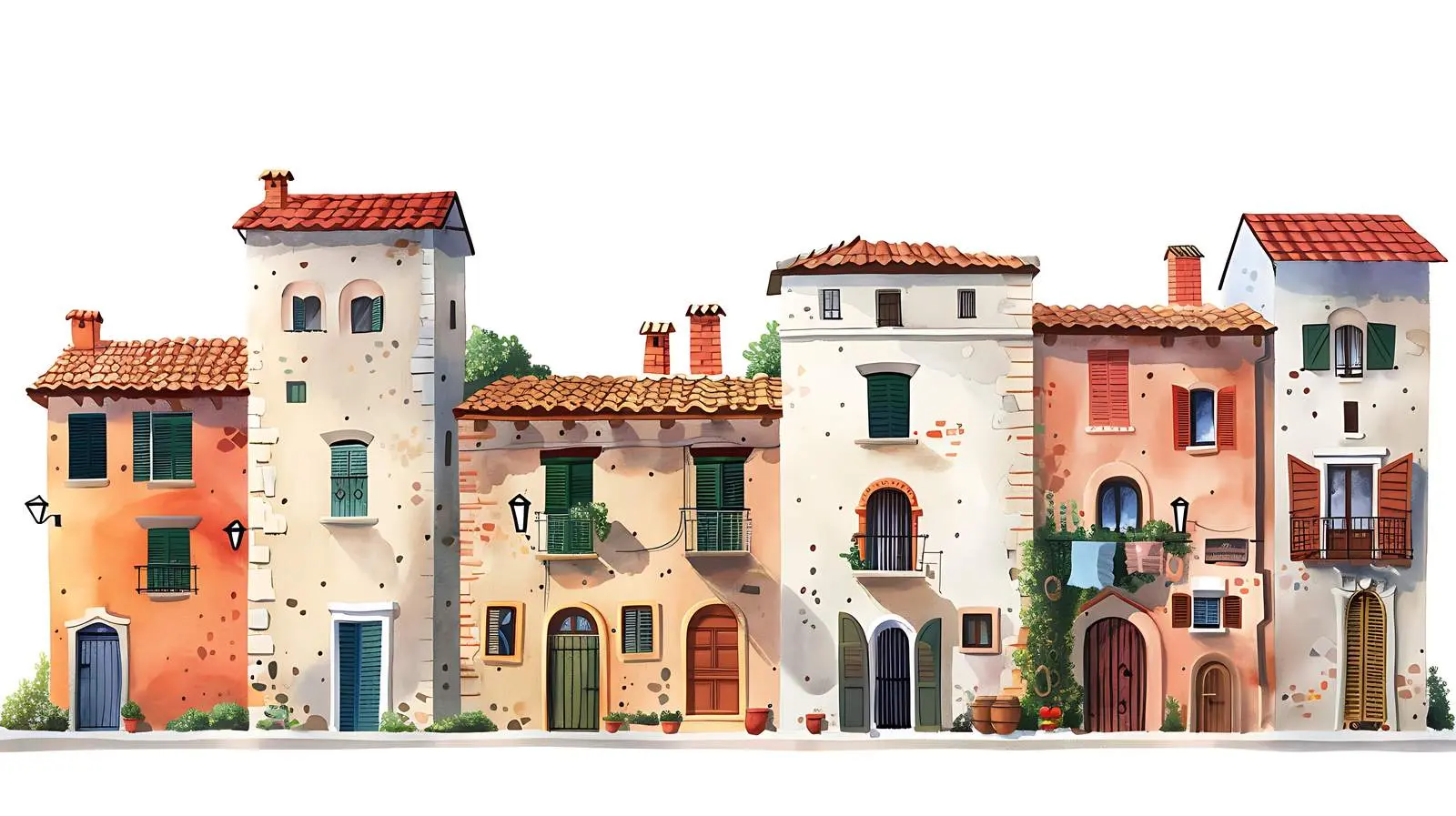 Historic Italian Architecture in European Old Town — free download from Dotvec