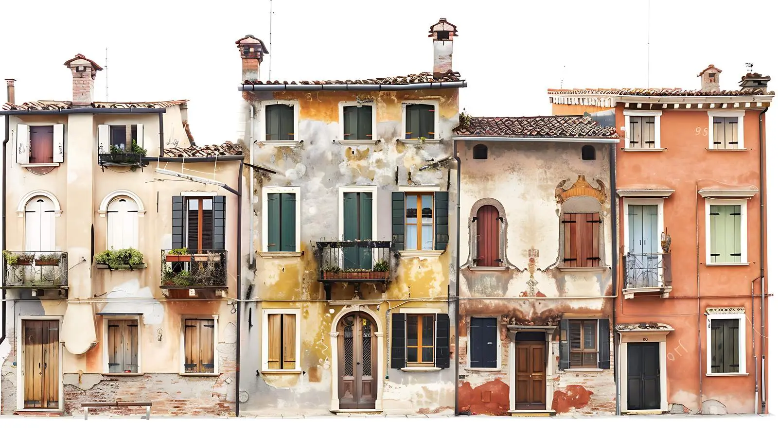 Historic Italian Architecture in European Old Town — free download from Dotvec