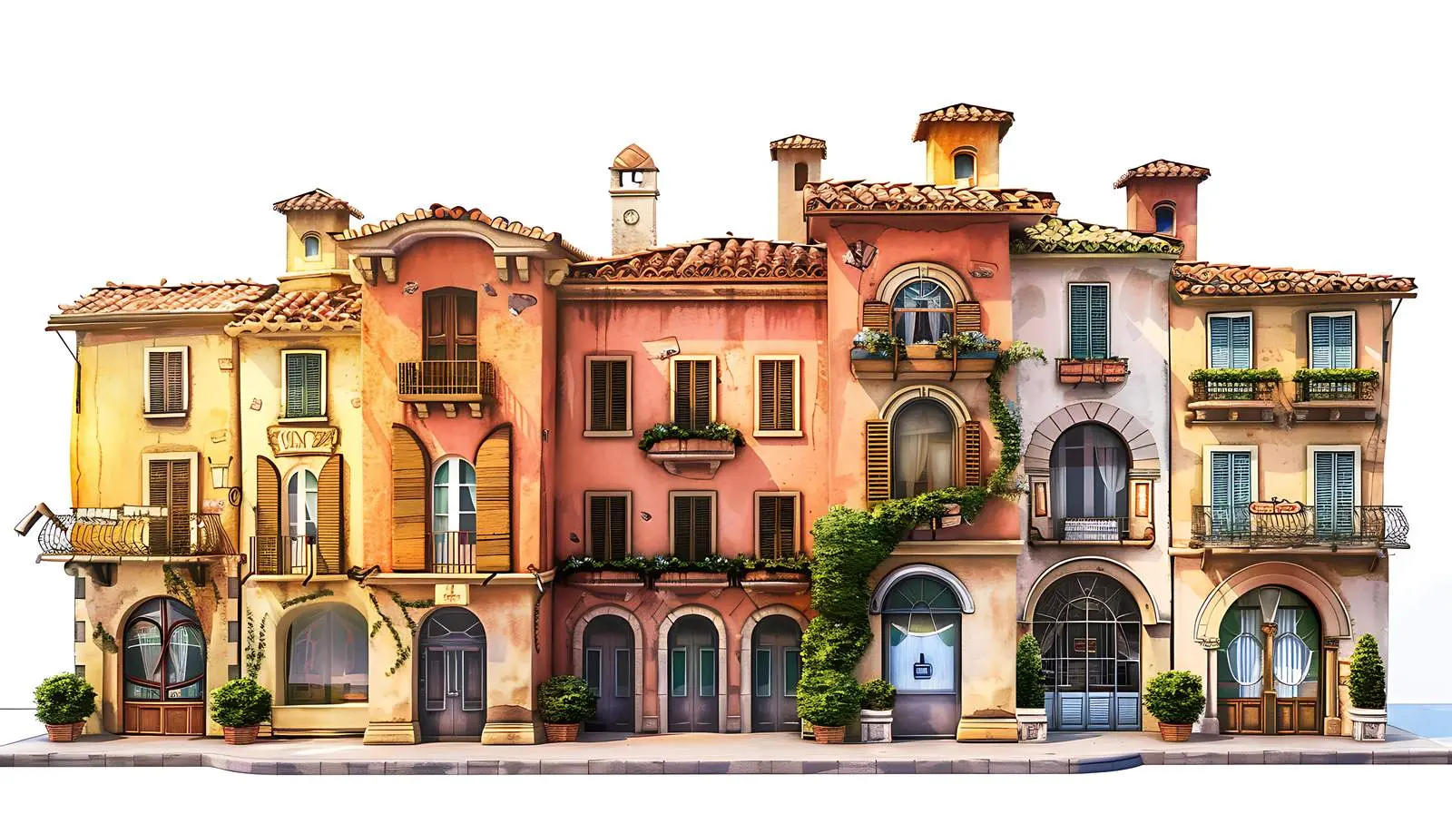 Historic Italian Architecture in Old European Town — free download from Dotvec