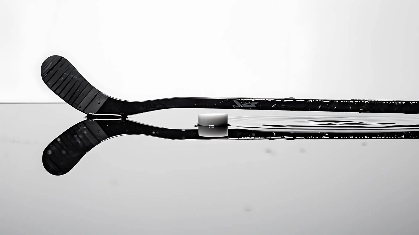 Hockey Equipment on Reflective Surface Isolated — free download from Dotvec