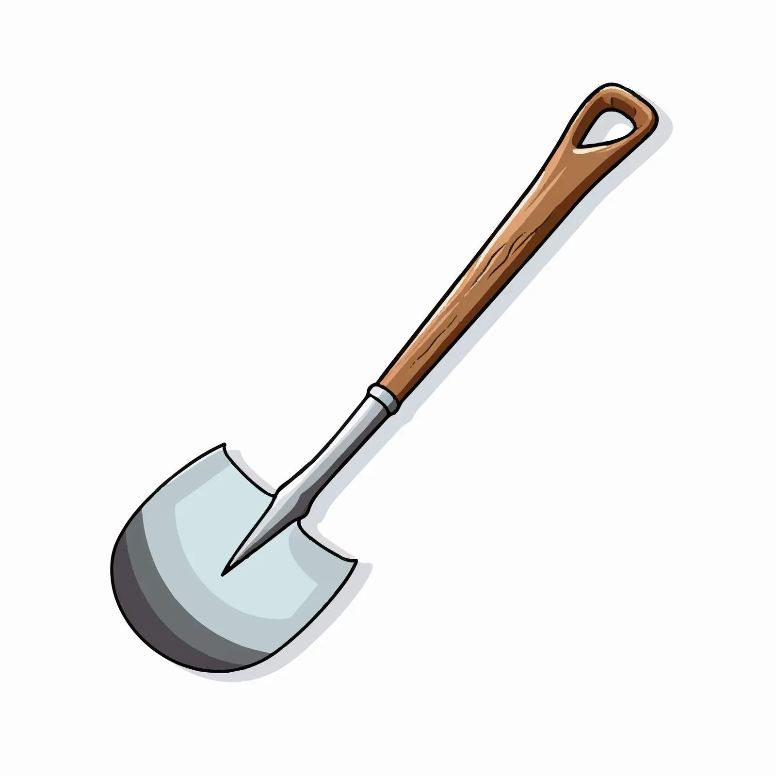 Outline Vector Illustration of a Hoe — free download from Dotvec
