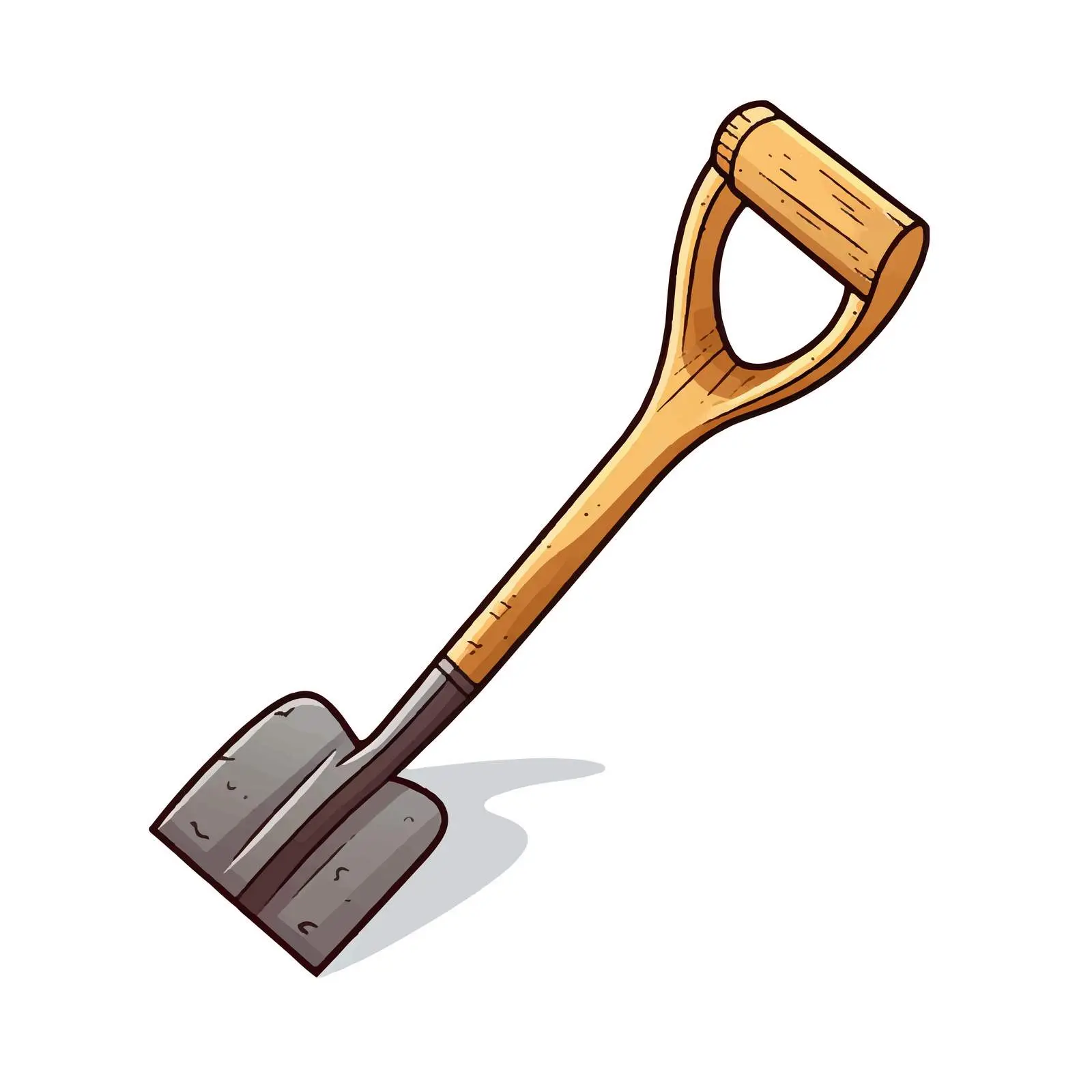 Outline Vector Illustration of a Hoe Tool — free download from Dotvec