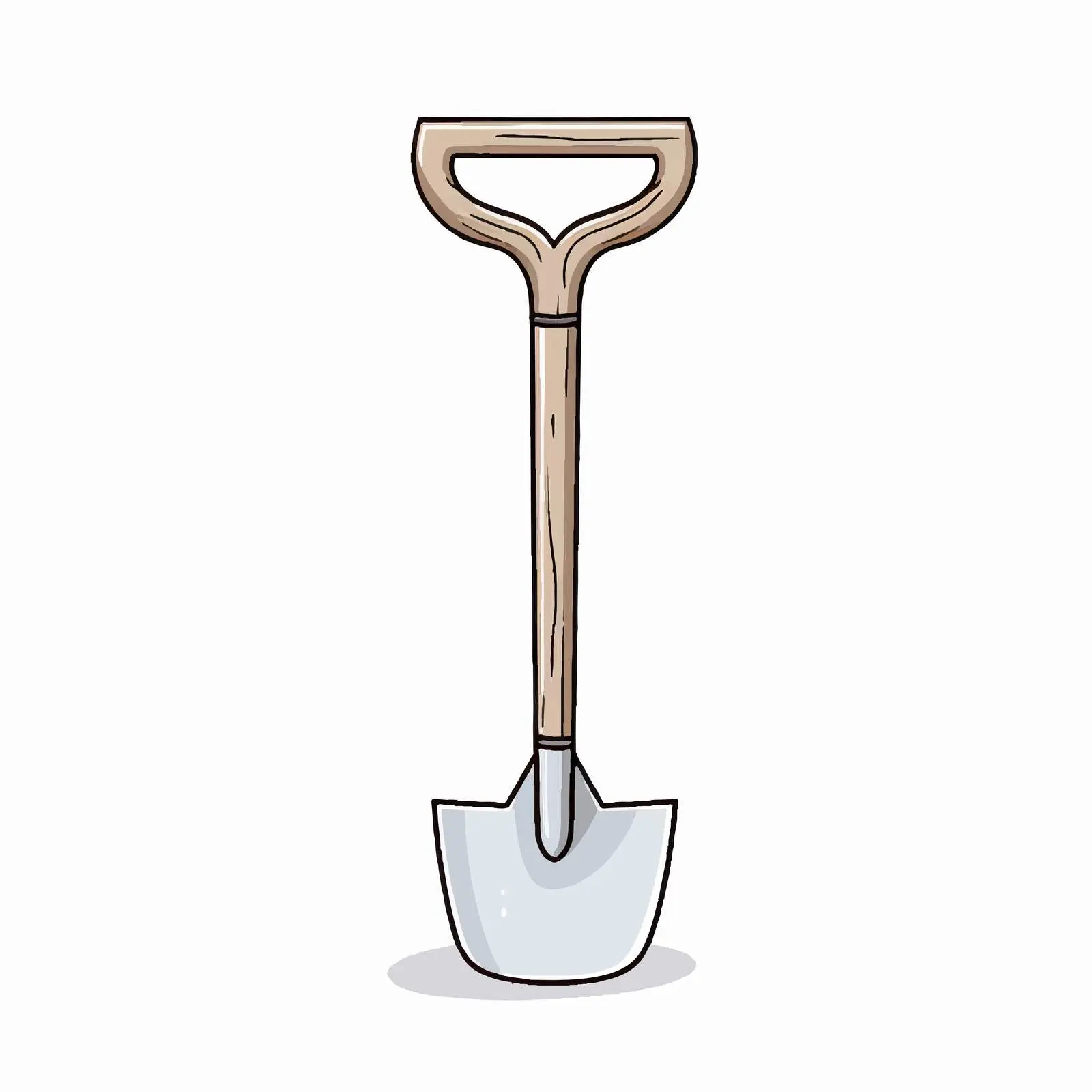 Outline Vector Illustration of a Hoe — free download from Dotvec