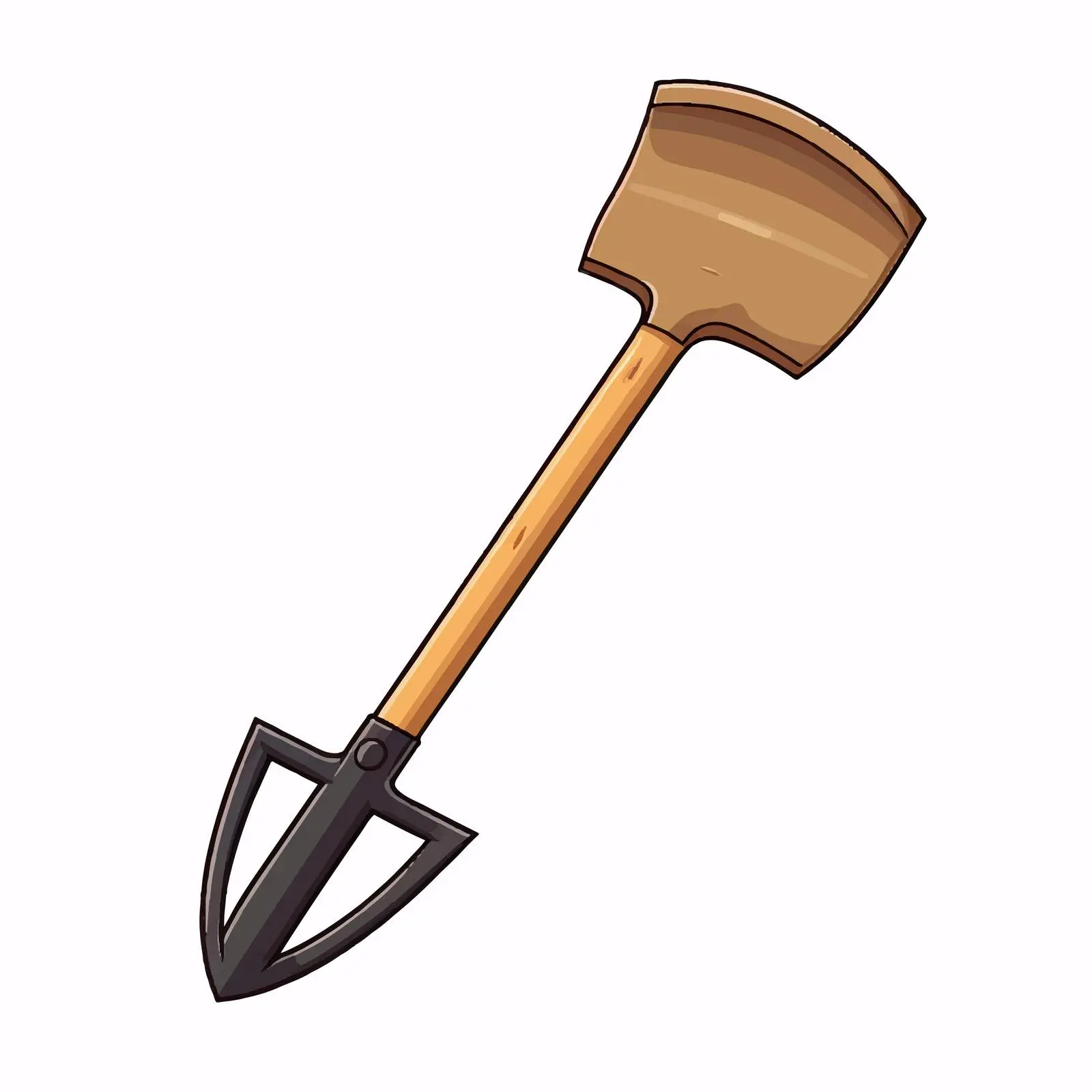 Top View Vector Hoe Illustration on White Background — free download from Dotvec