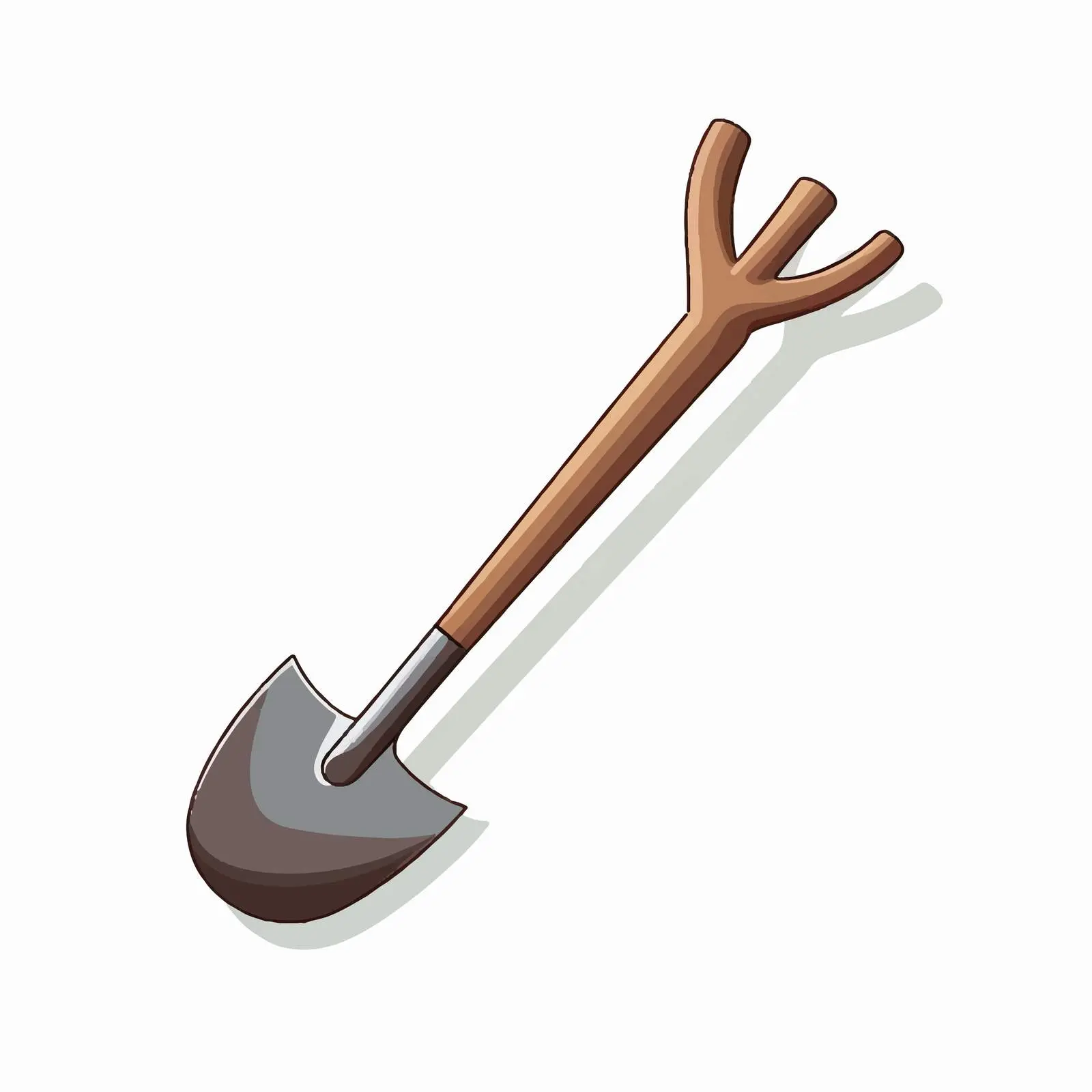 Top View Hoe Vector Illustration on White Background — free download from Dotvec