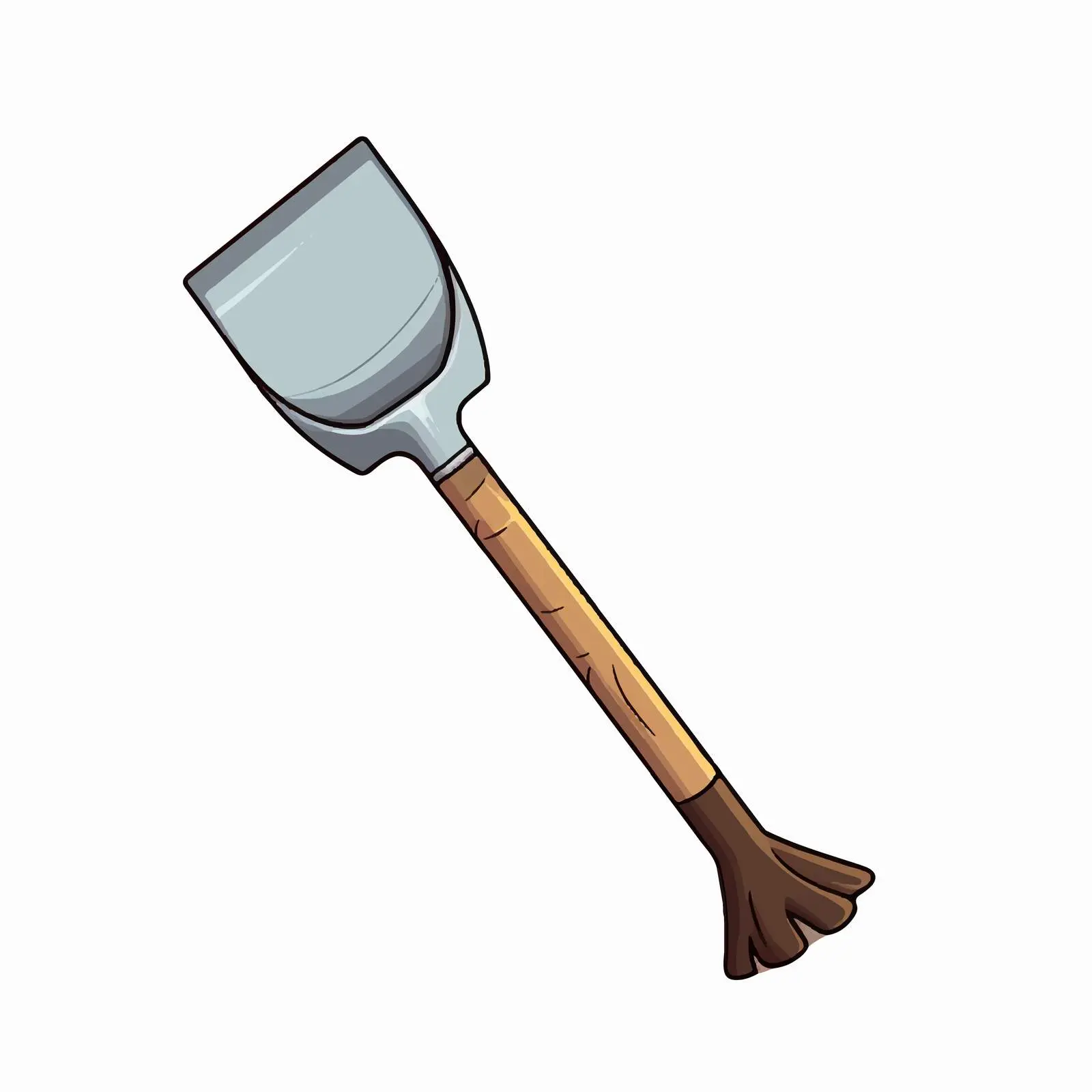 Top View Hoe Vector Illustration on White Background – free blacksmith image from Dotvec