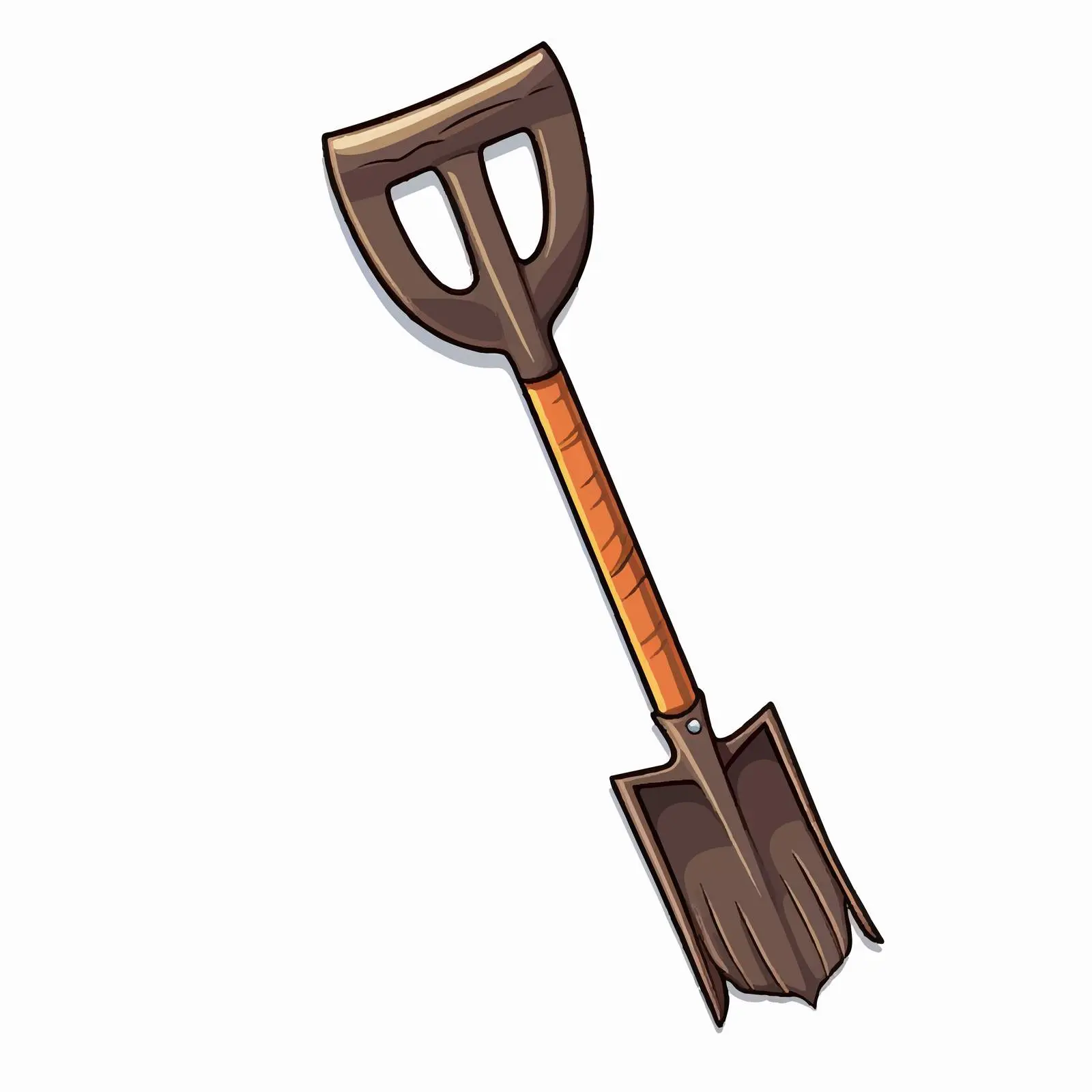 Top View Hoe Vector Illustration on White Background — free download from Dotvec