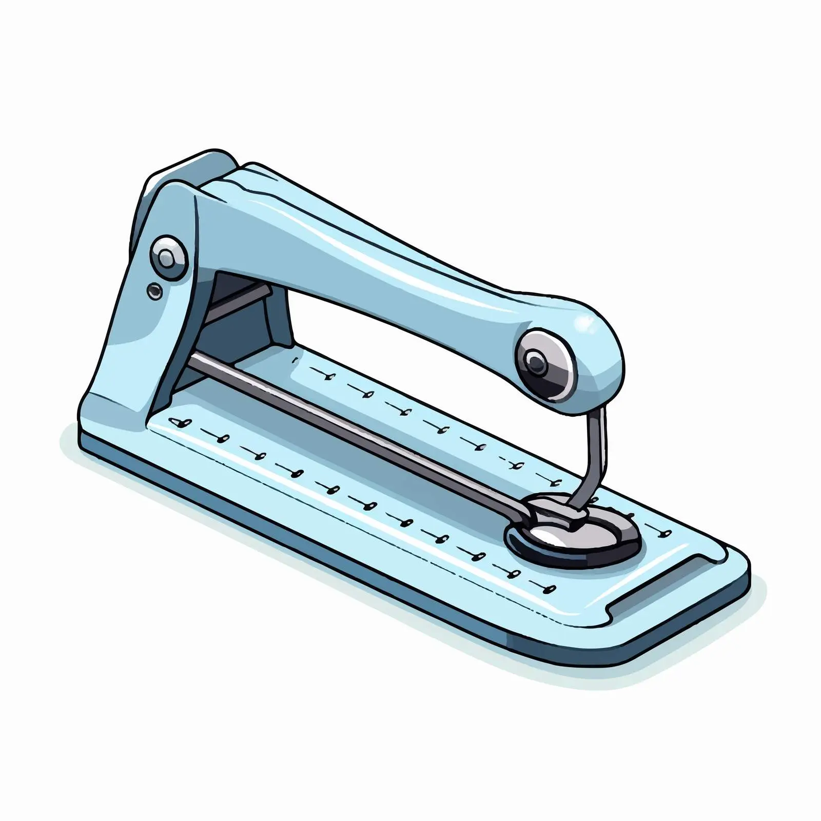 Hole Punch Line Vector Illustration on White Background — free download from Dotvec