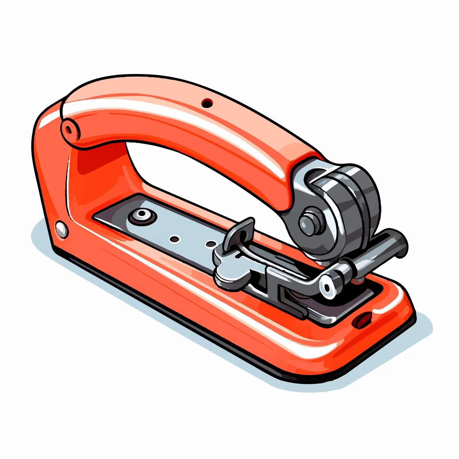 Hole Punch Line Vector Illustration on White Background — free download from Dotvec
