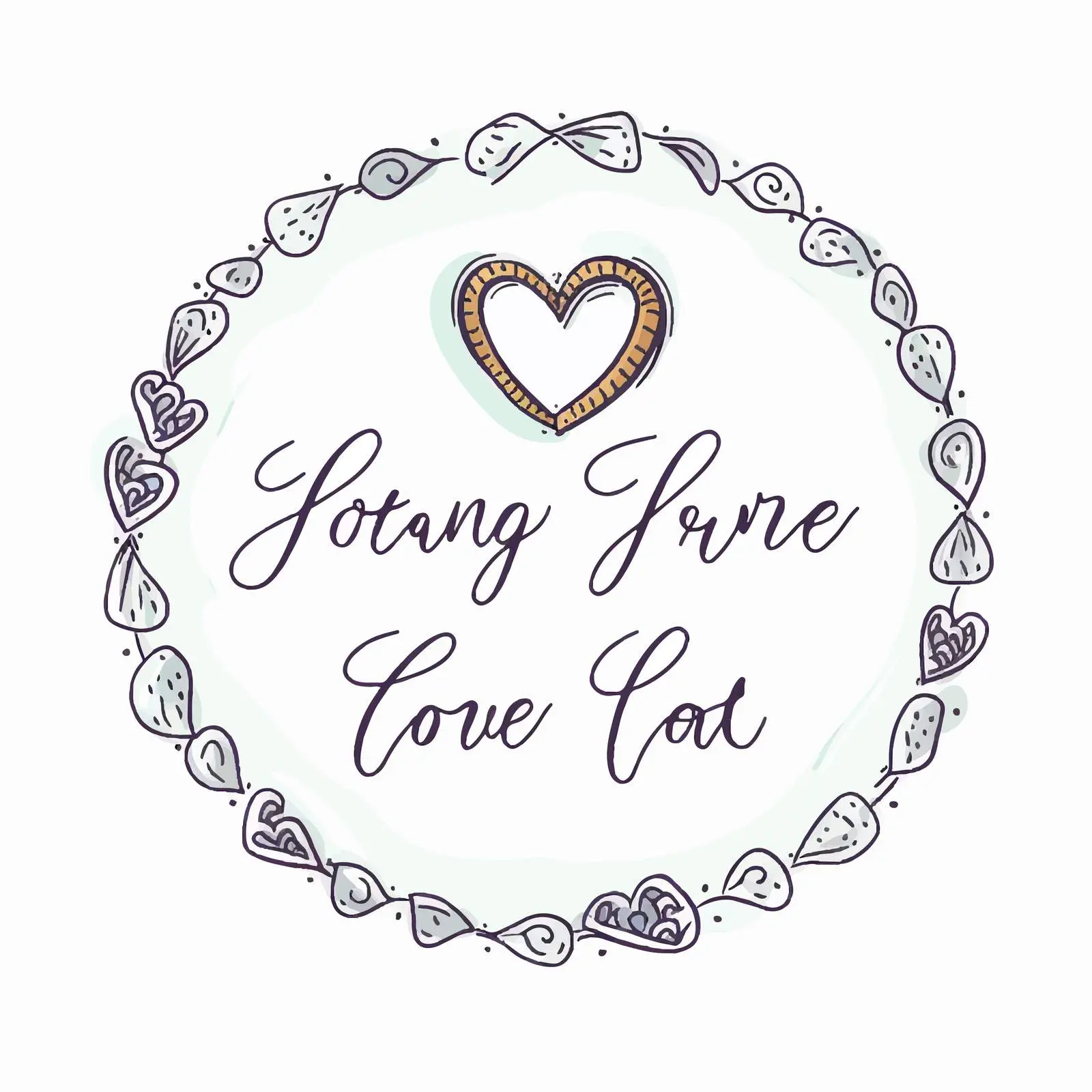 Happy Engagement Holiday Card Doodle — free download from Dotvec