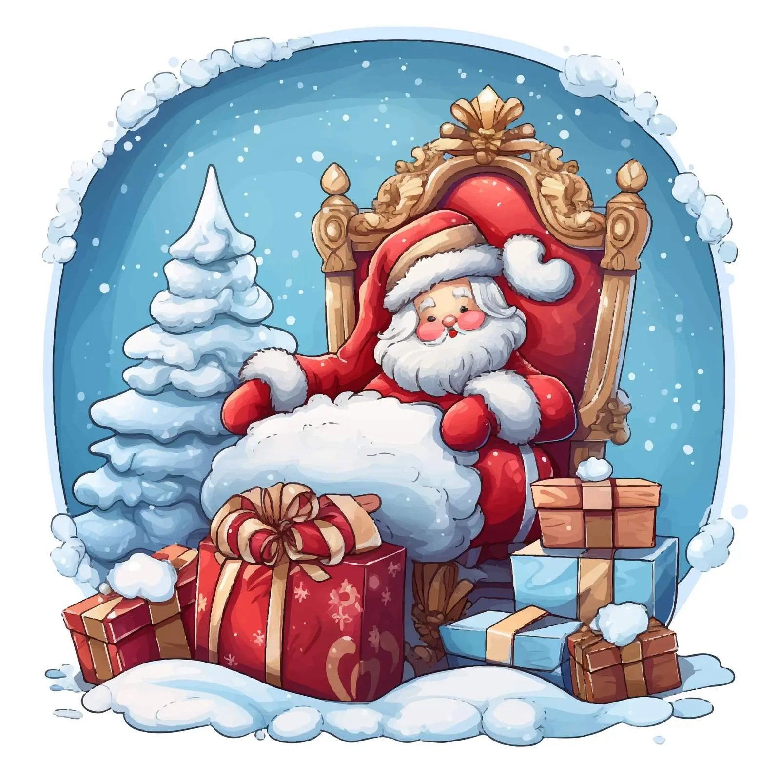 St. Nicholas Day Holiday Card Design — free download from Dotvec