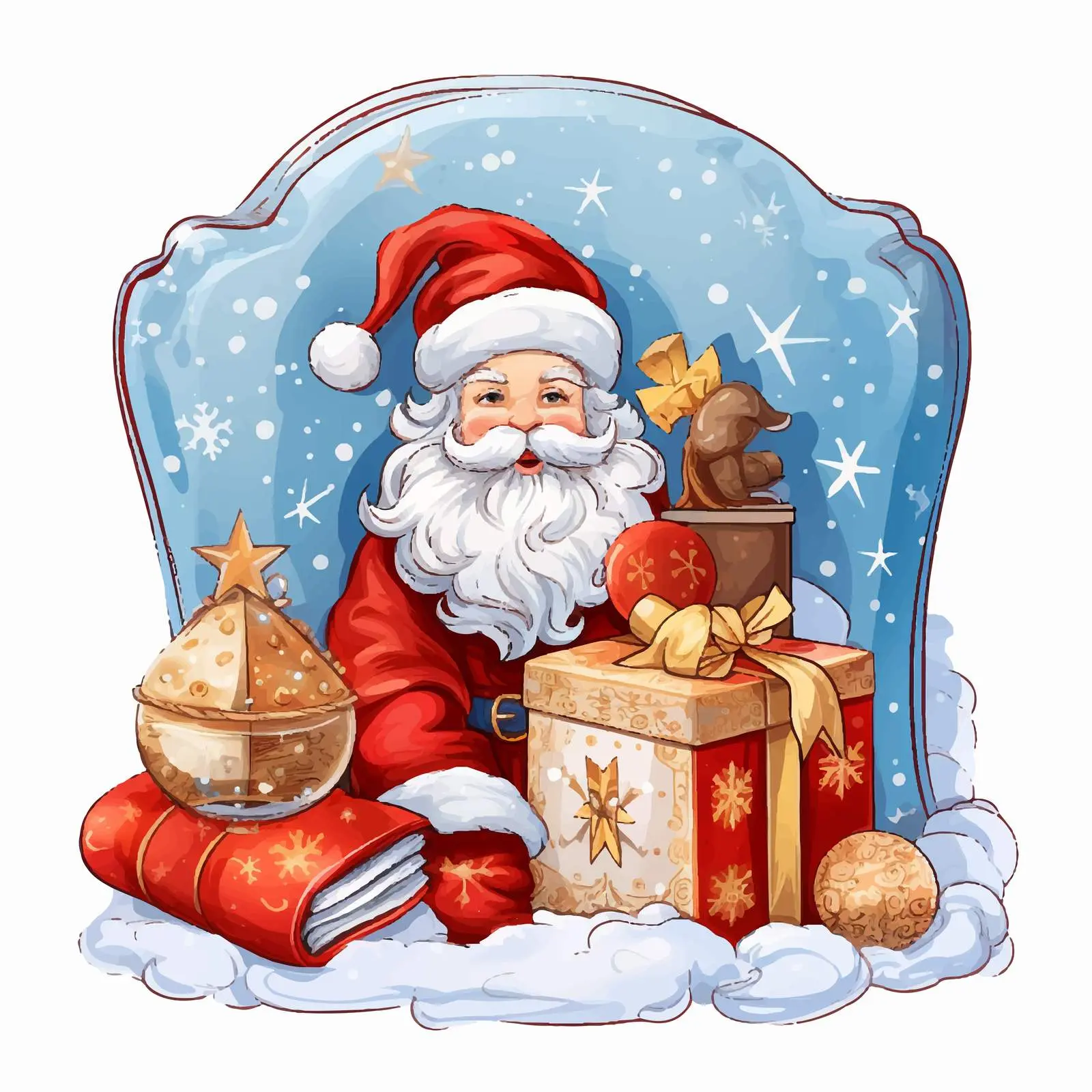 St. Nicholas Day Holiday Card Vectors — free download from Dotvec