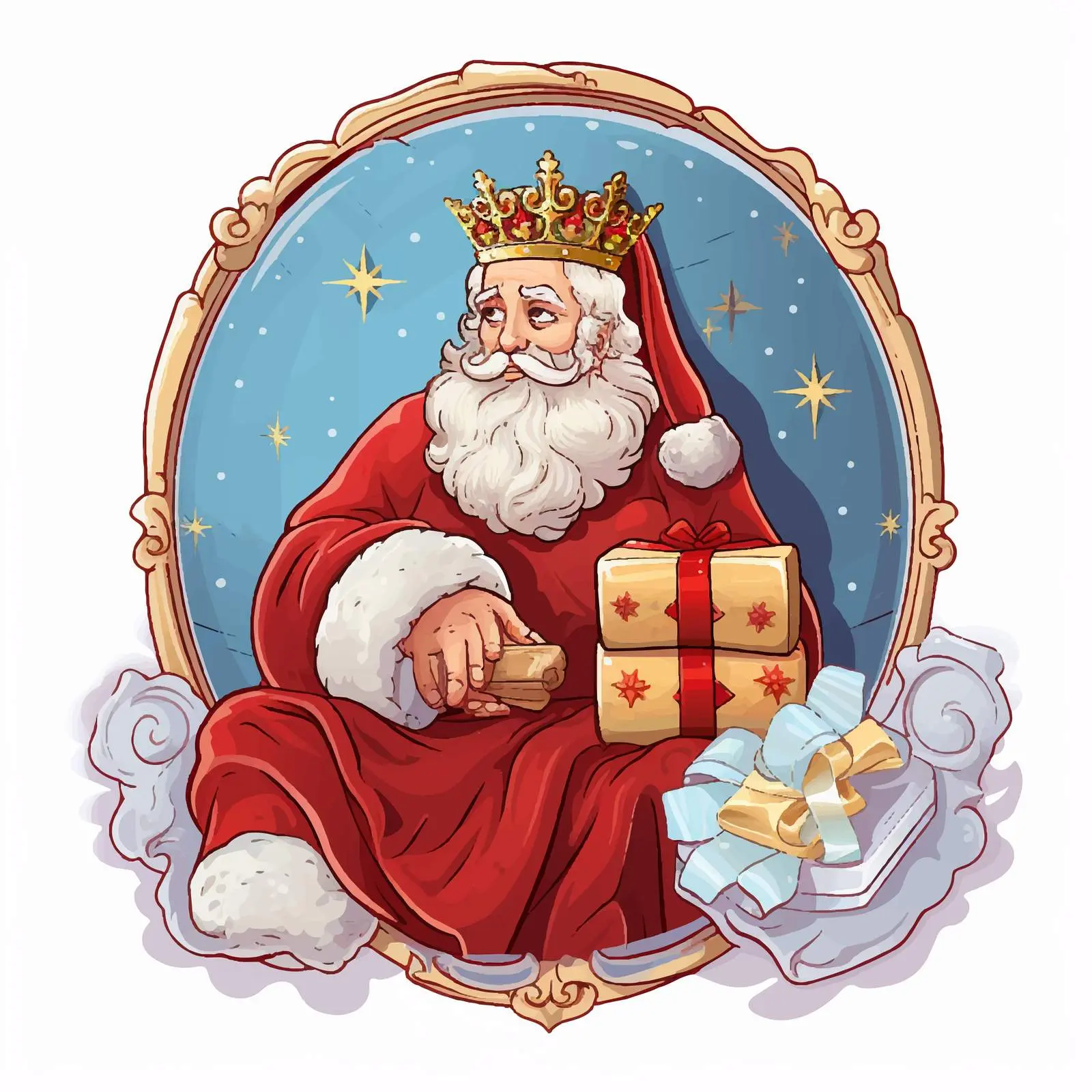 St. Nicholas Day Holiday Card Design — free download from Dotvec