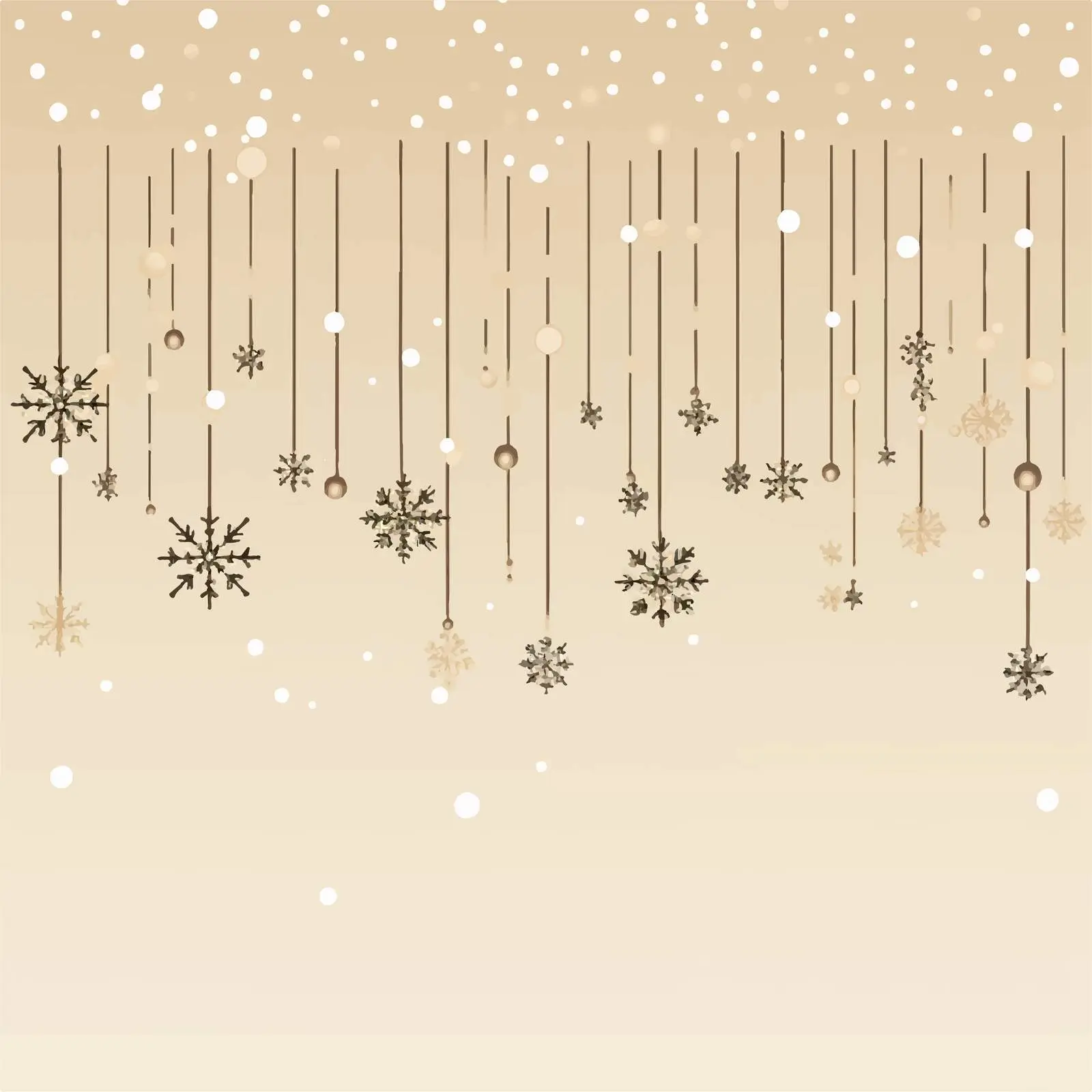 Festive Holiday Card with Snowflakes and Garlands — free download from Dotvec