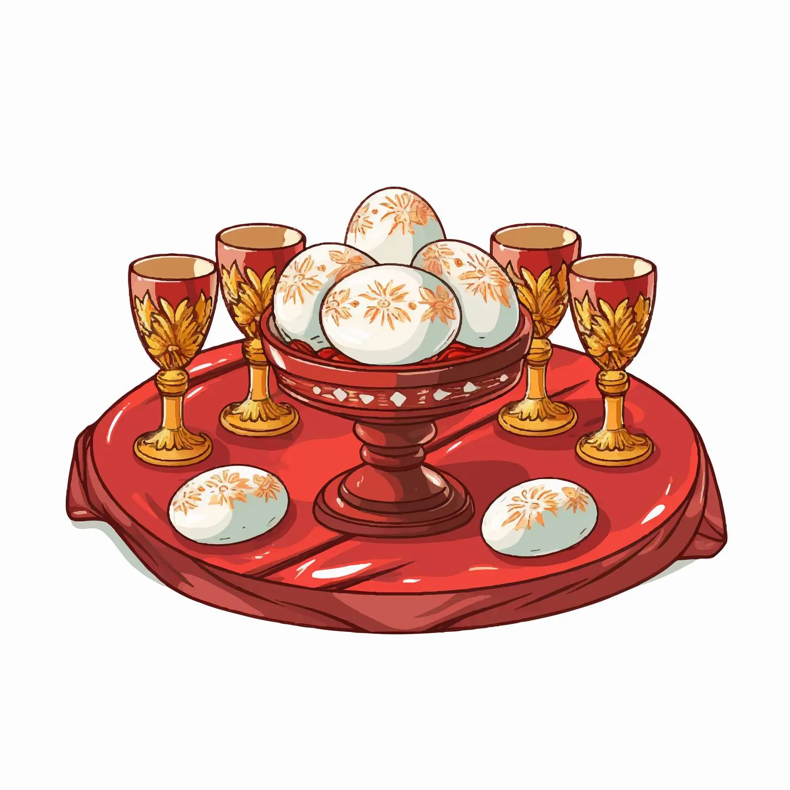 Holy Communion Last Supper Easter Red Egg — free download from Dotvec