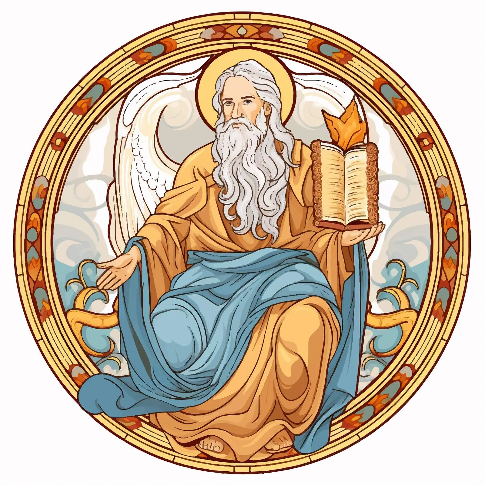 Byzantine Illustration of Holy Prophet Elijah — free download from Dotvec