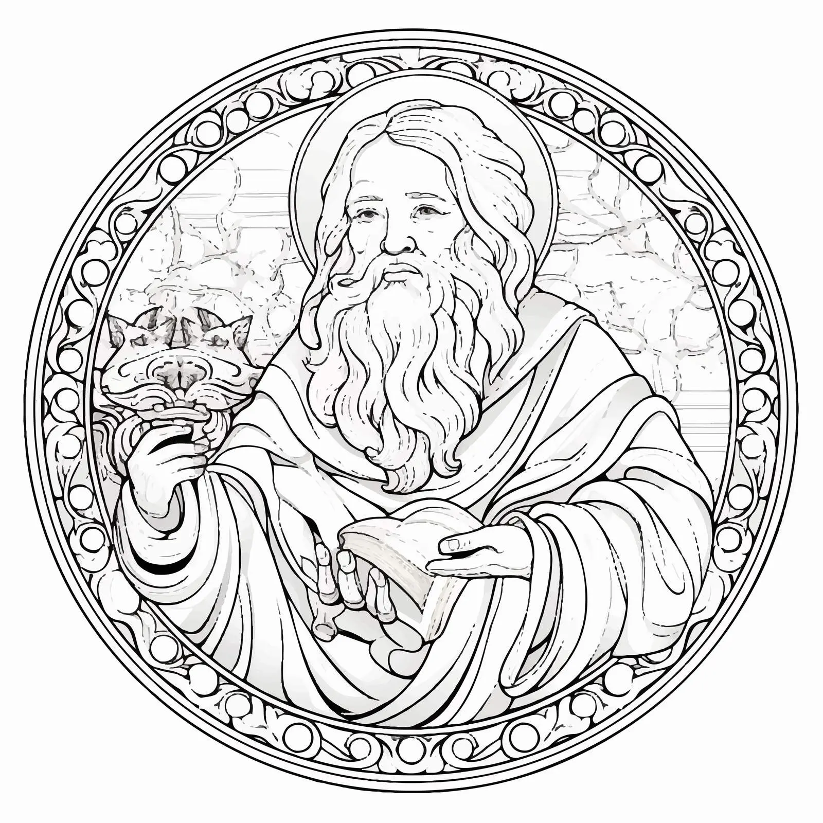 Byzantine Style Illustration of Prophet Elijah — free download from Dotvec