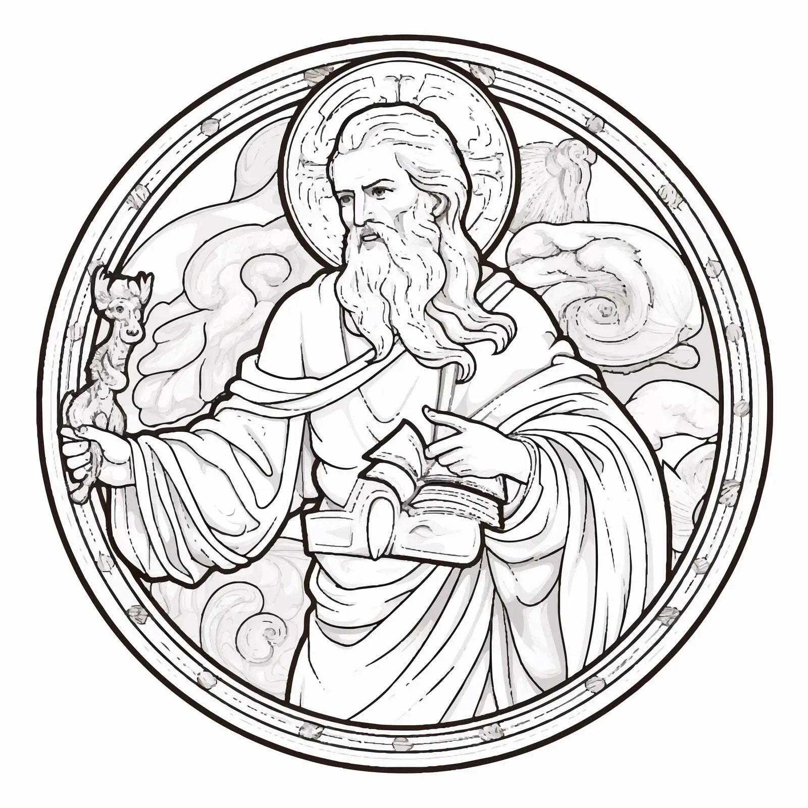 Byzantine Illustration of Holy Prophet Elijah — free download from Dotvec