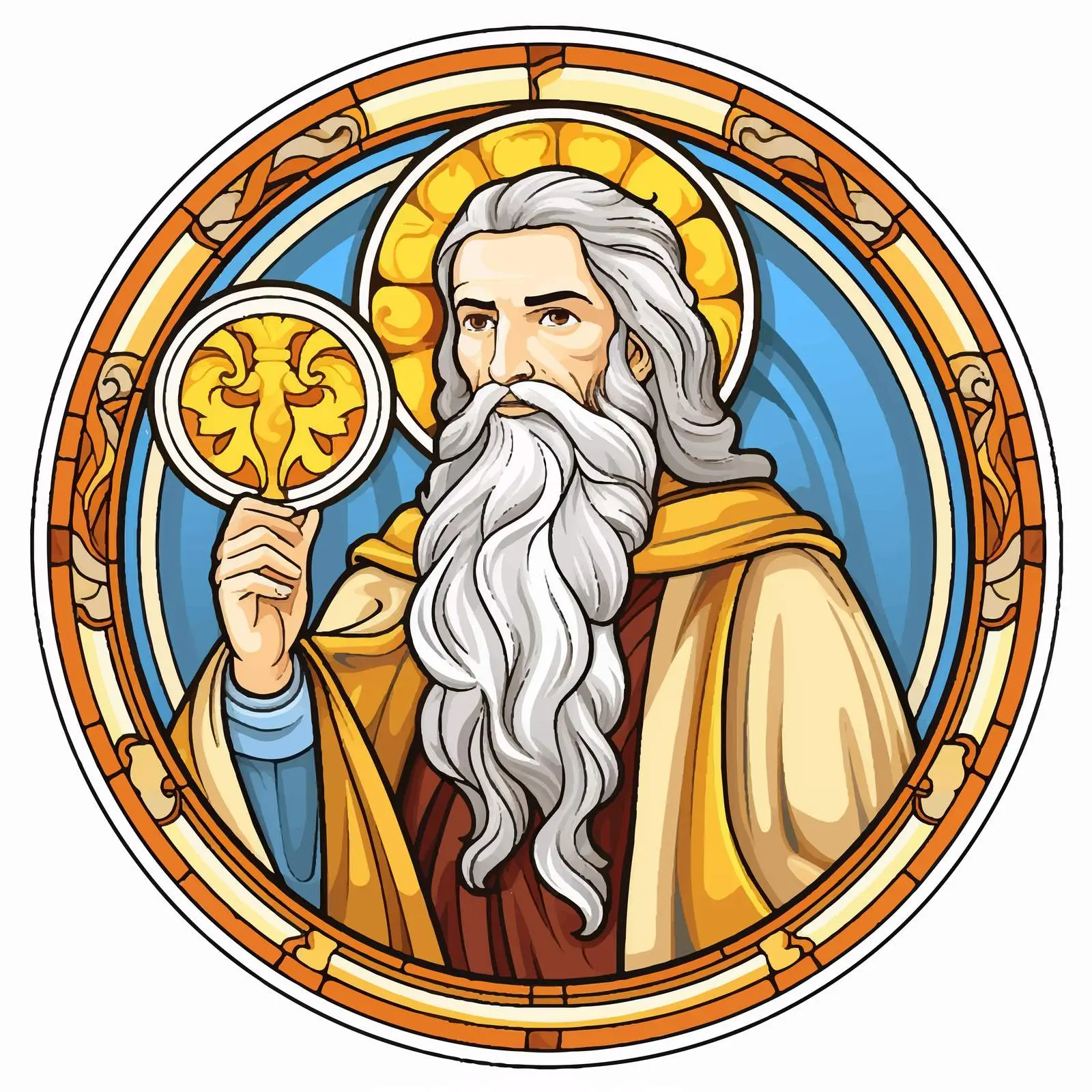 Byzantine Illustration of Holy Prophet Elijah — free download from Dotvec