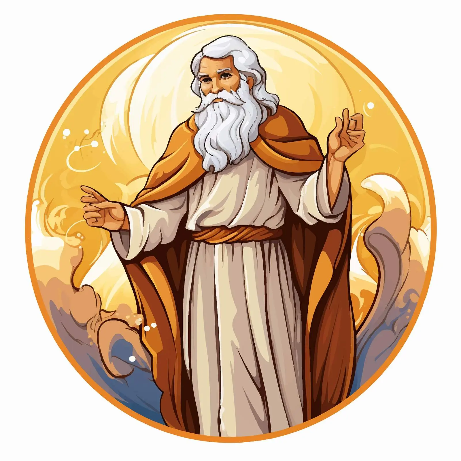 Byzantine Style Illustration of Prophet Elijah — free download from Dotvec