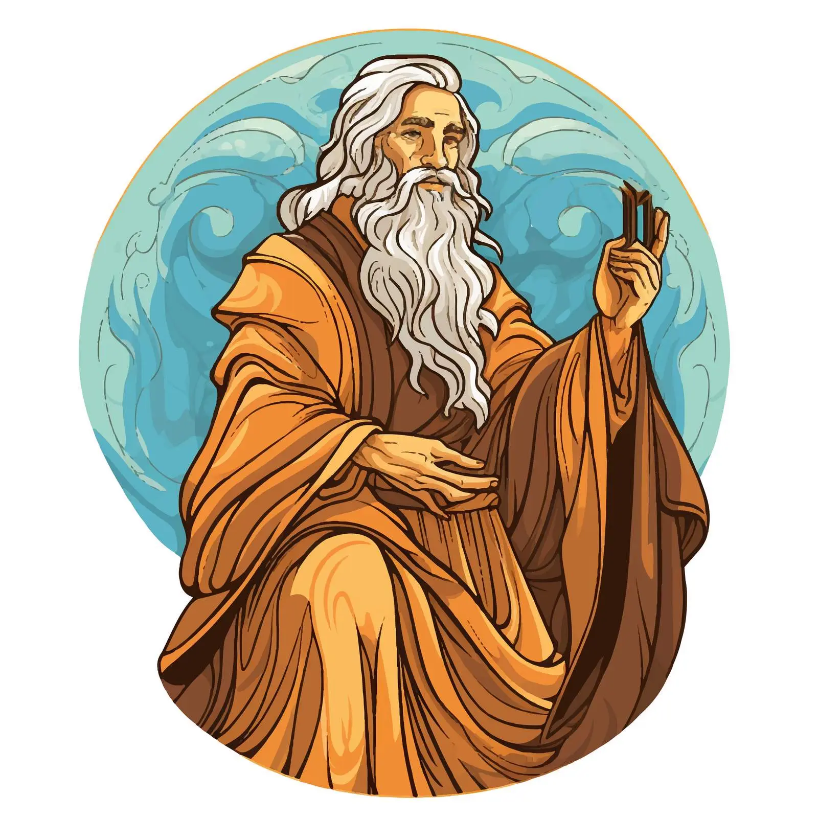Byzantine Style Illustration of Prophet Elijah — free download from Dotvec