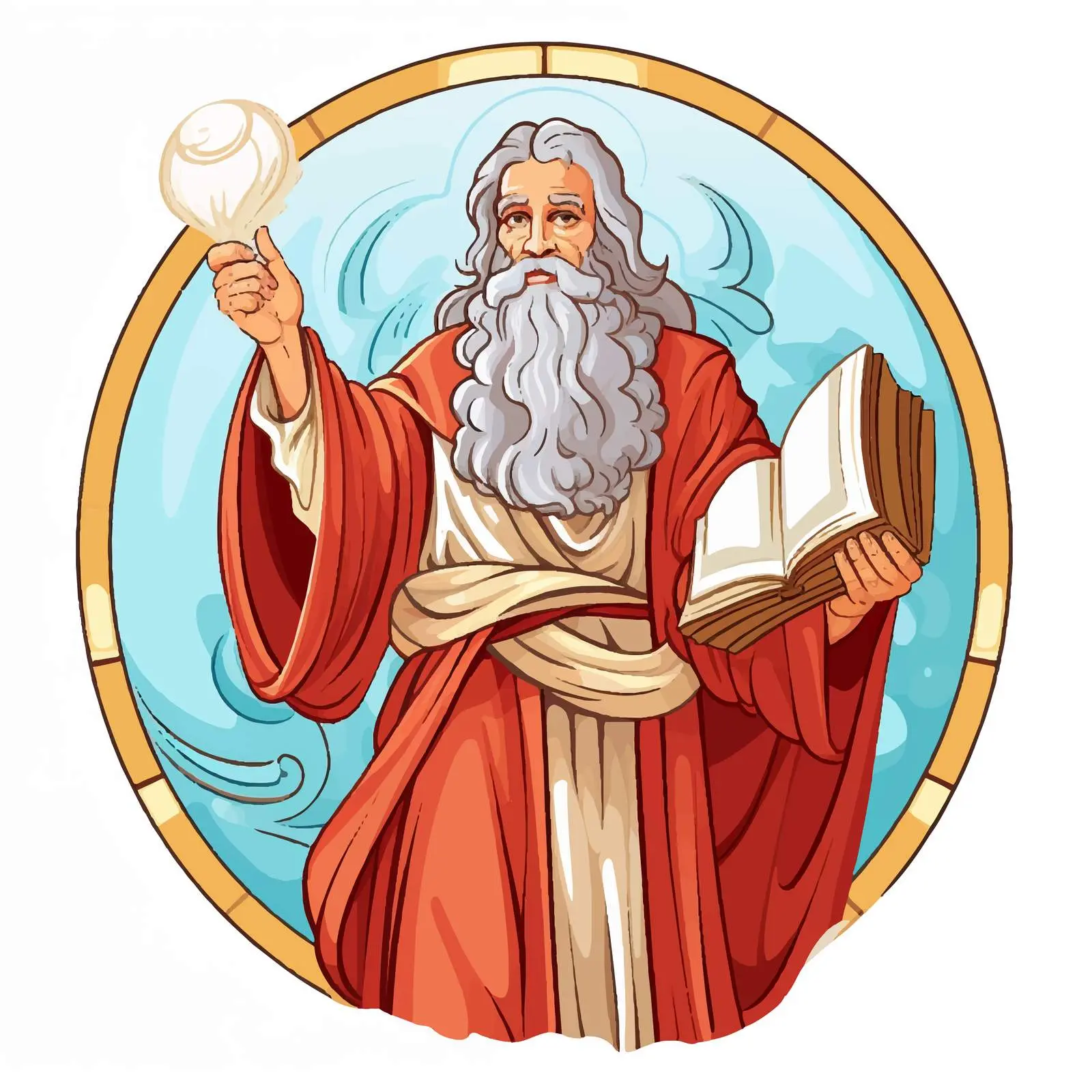 Moses Accepts the Law - Fresco Illustration — free download from Dotvec