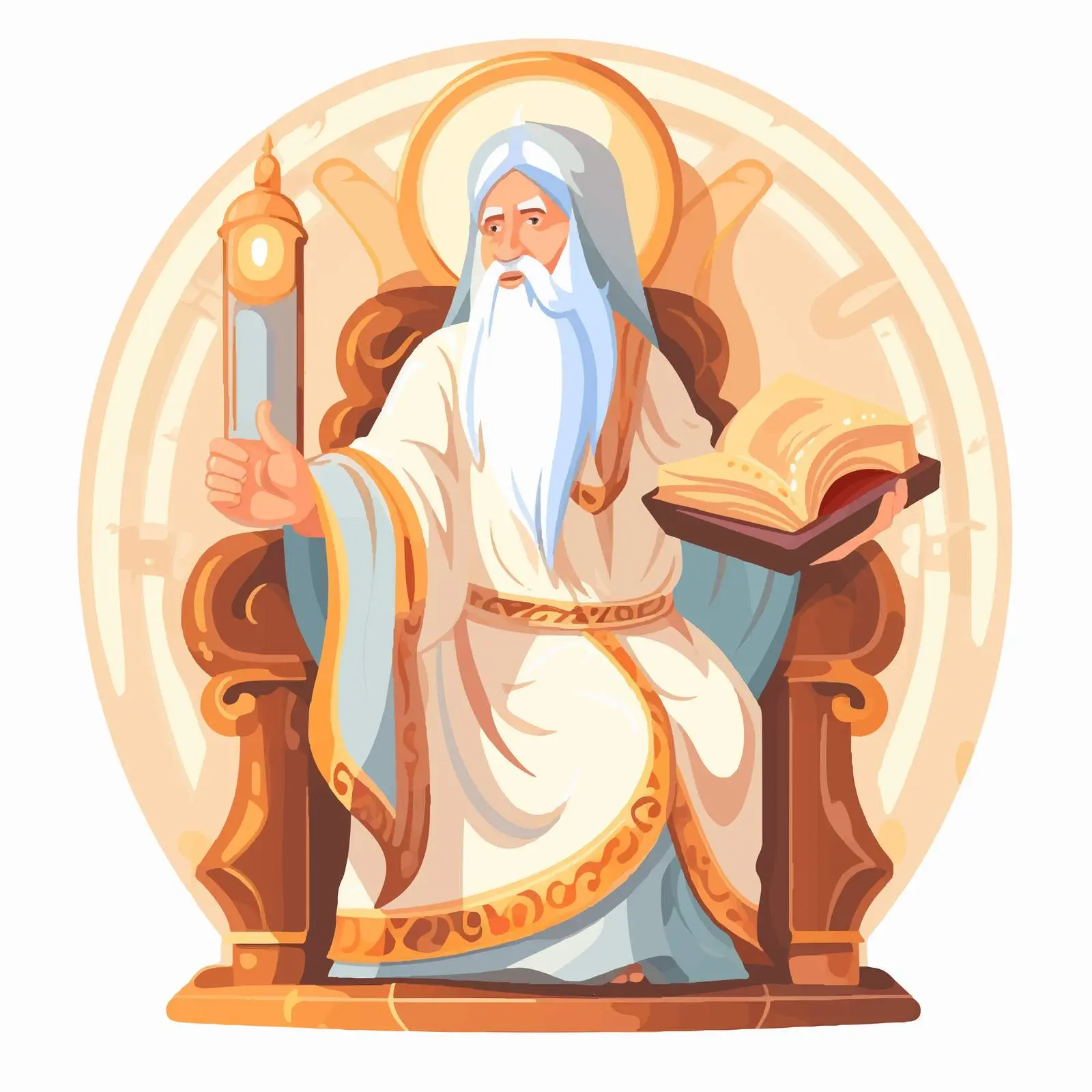 Moses Accepts the Law - Byzantine Illustration — free download from Dotvec