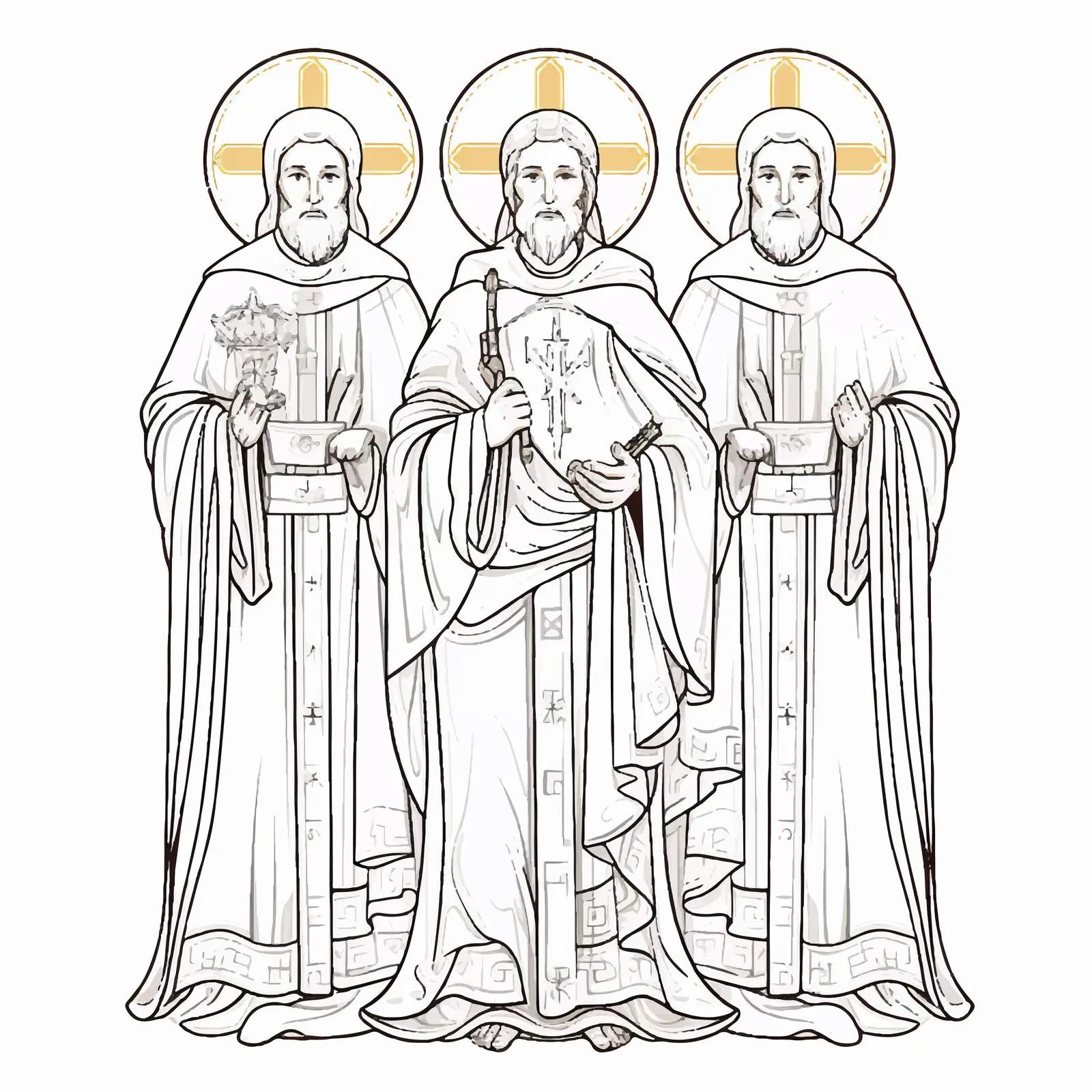 Holy Trinity Trinitarian Coloring Page – free ghost image from Dotvec