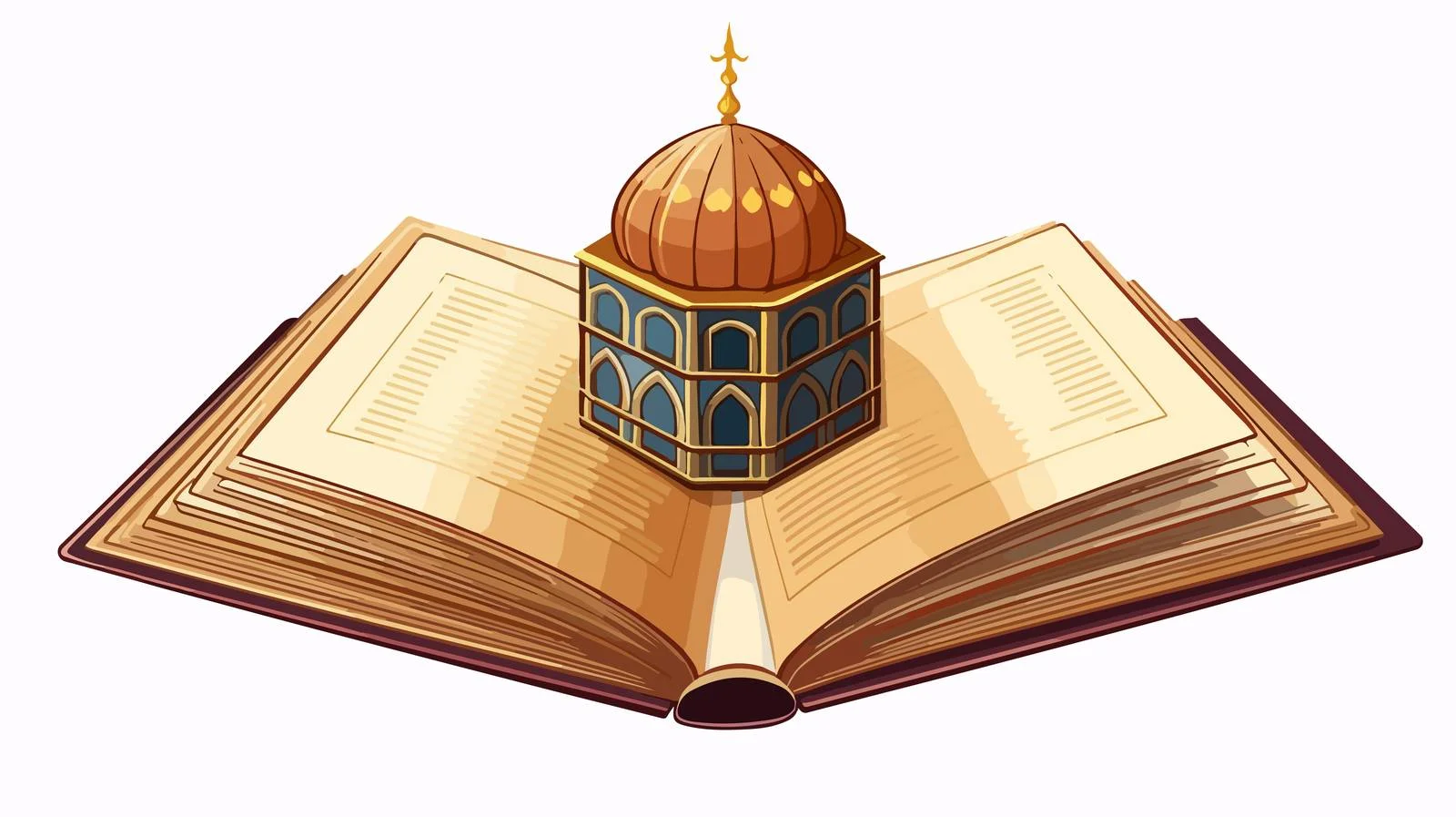 Cartoonish Holy Quran Illustration — free download from Dotvec