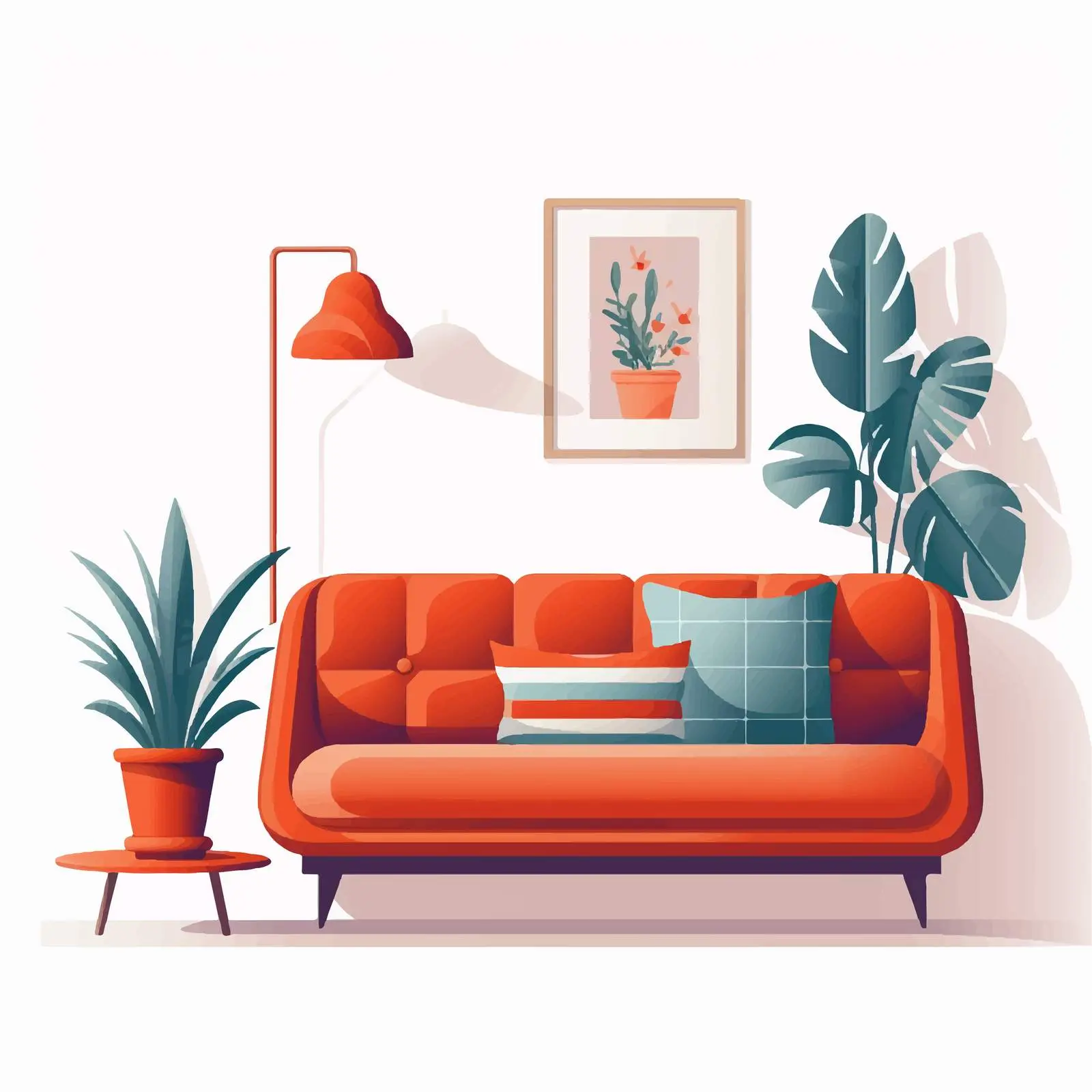 Cozy Living Room Interior Design with Cushions — free download from Dotvec