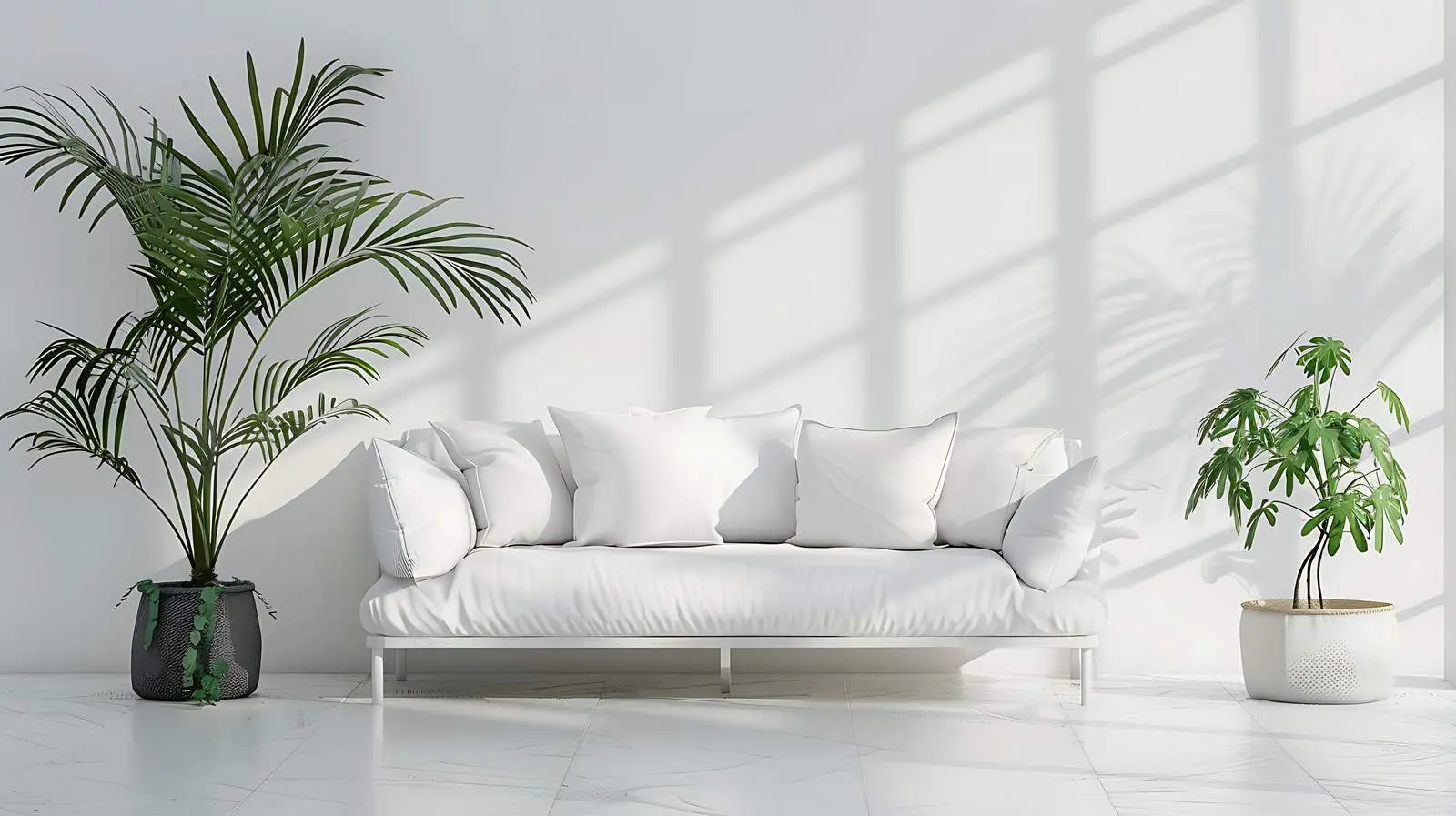 Cozy Living Room with Comfortable Sofa and Pillows — free download from Dotvec