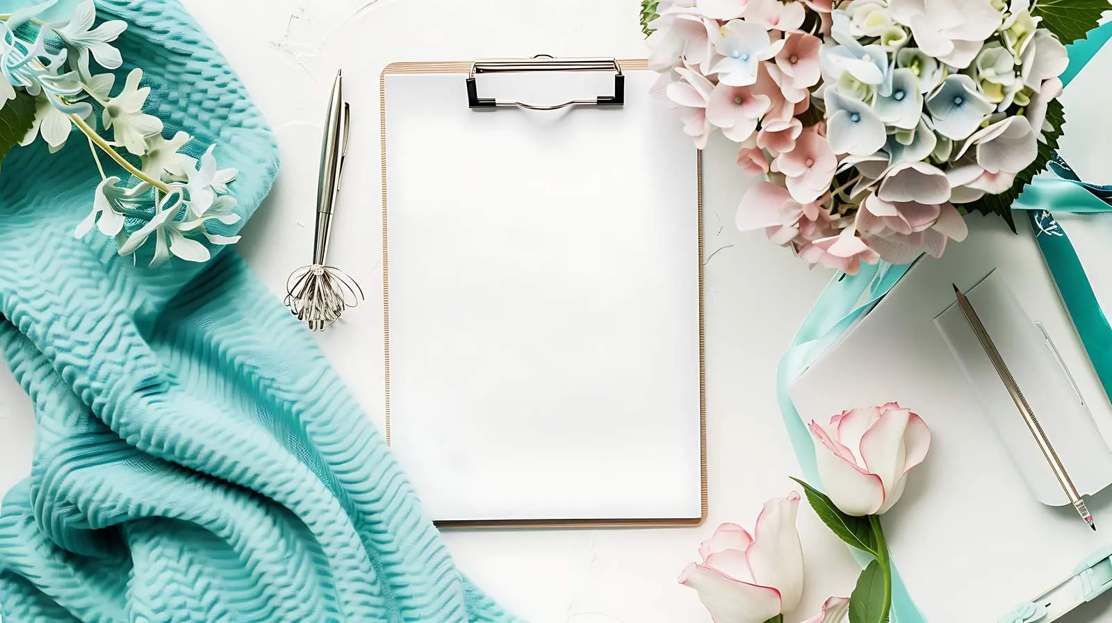 Home Office Desk with Clipboard and Space — free download from Dotvec