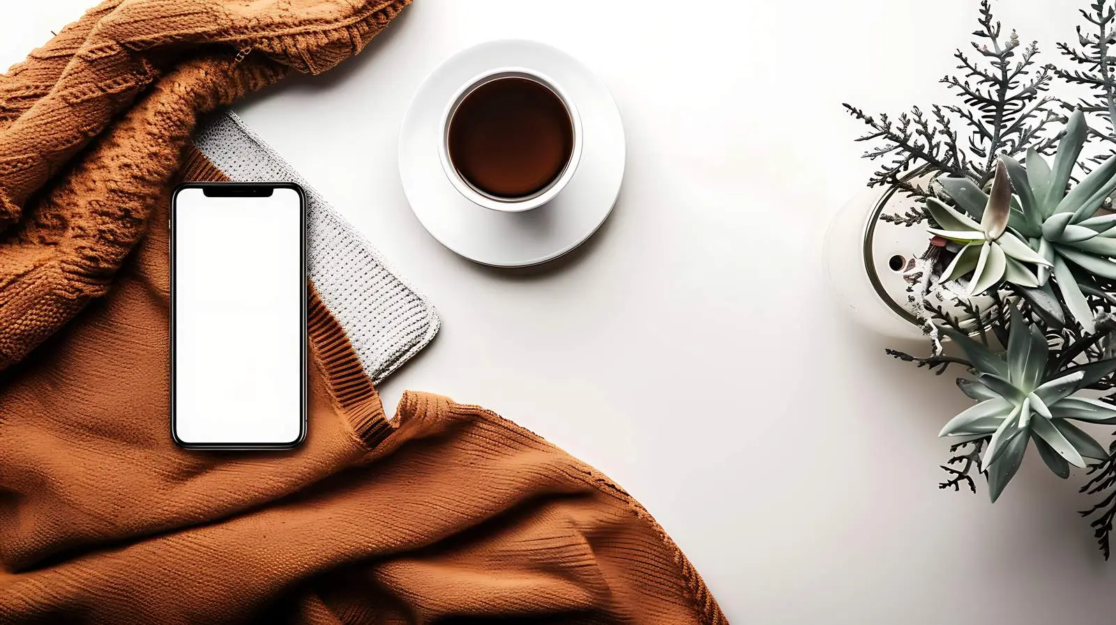 Modern Home Office Desk Workspace Mockup — free download from Dotvec